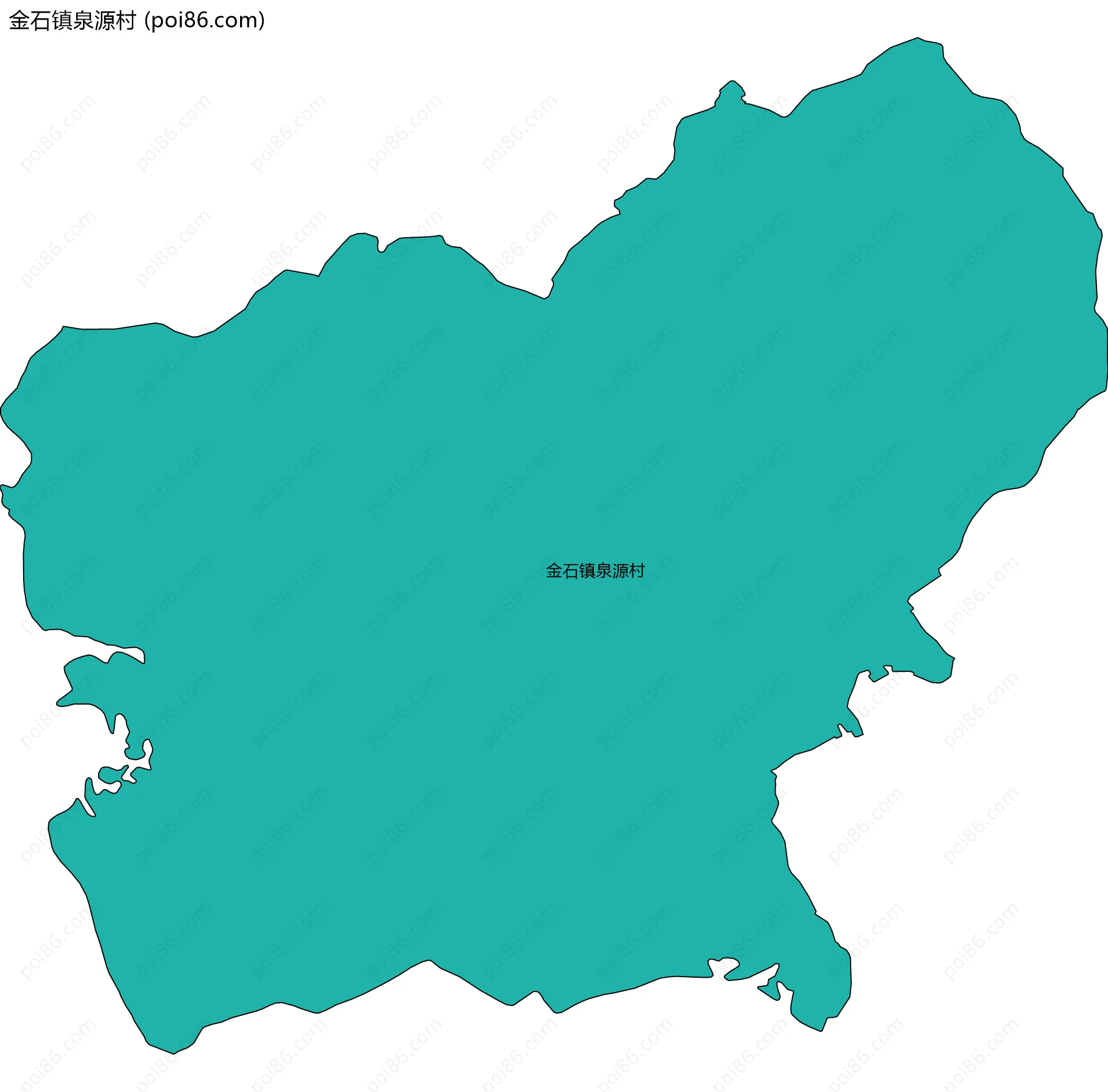 金石镇泉源村边界地图