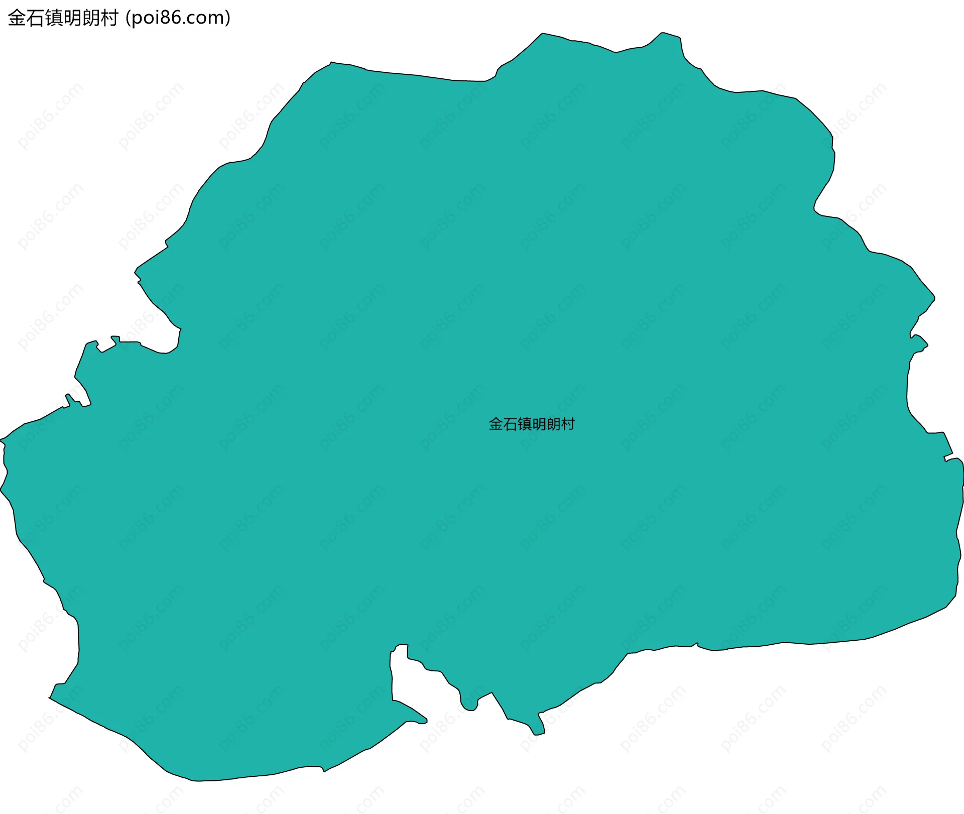 金石镇明朗村边界地图