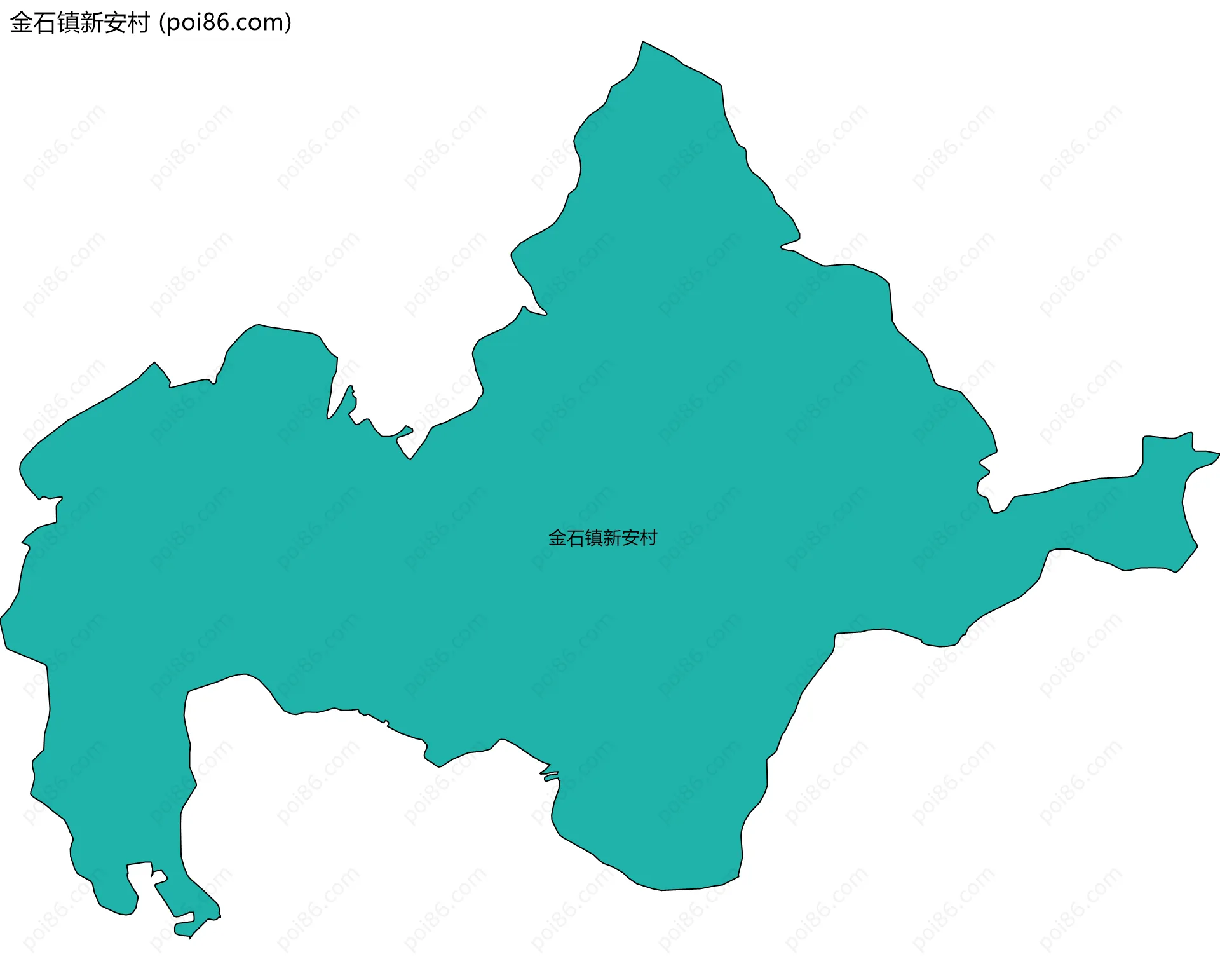 金石镇新安村边界地图