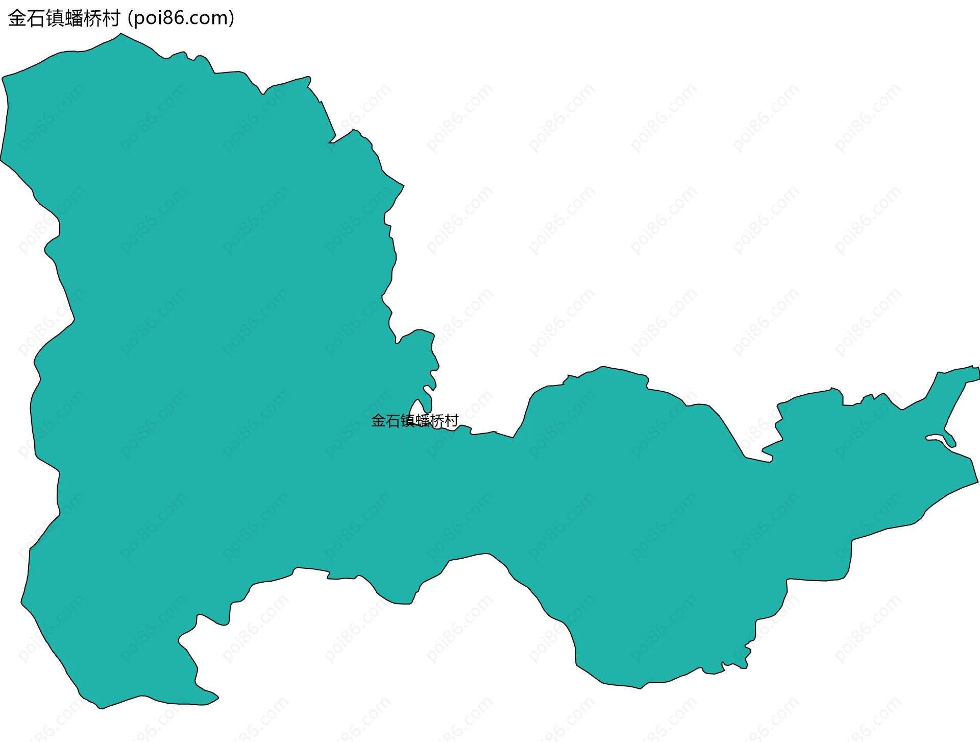 金石镇蟠桥村边界地图