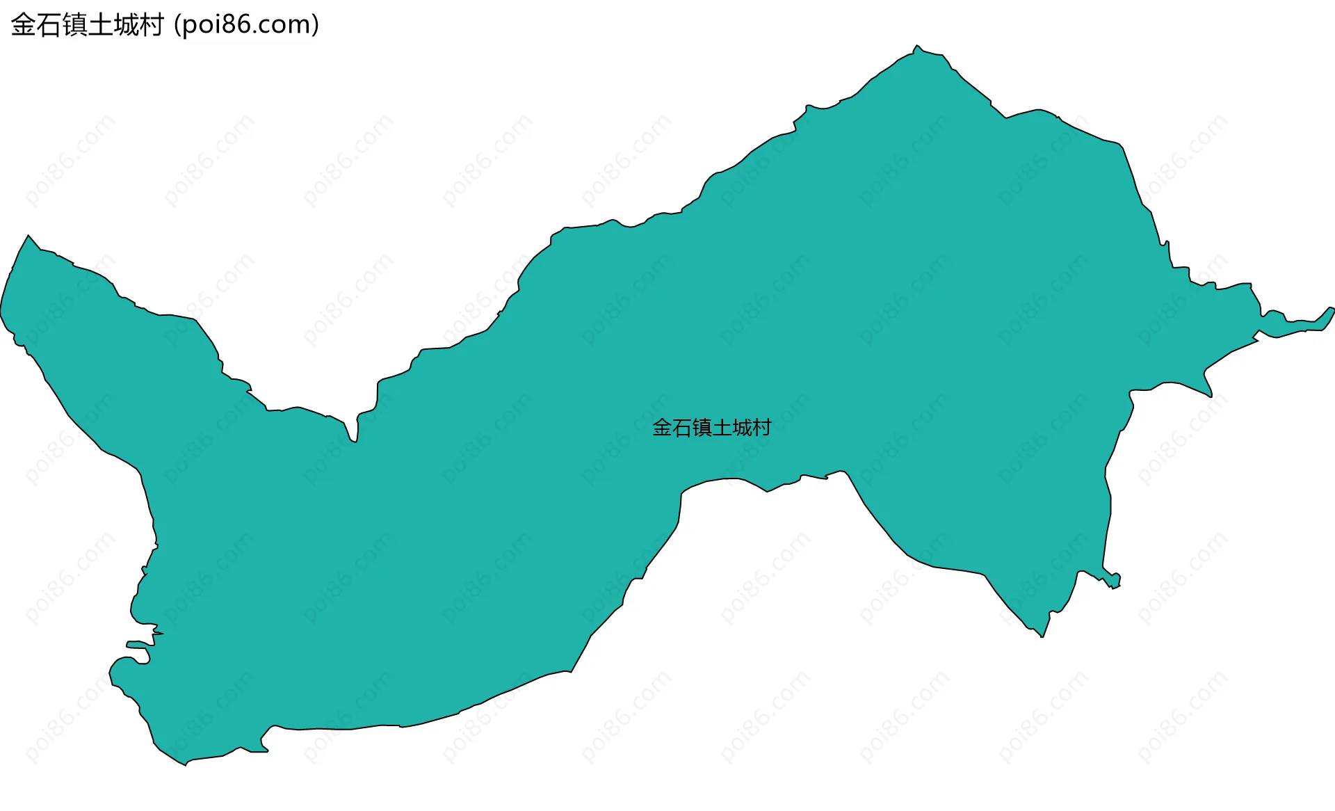 金石镇土城村边界地图