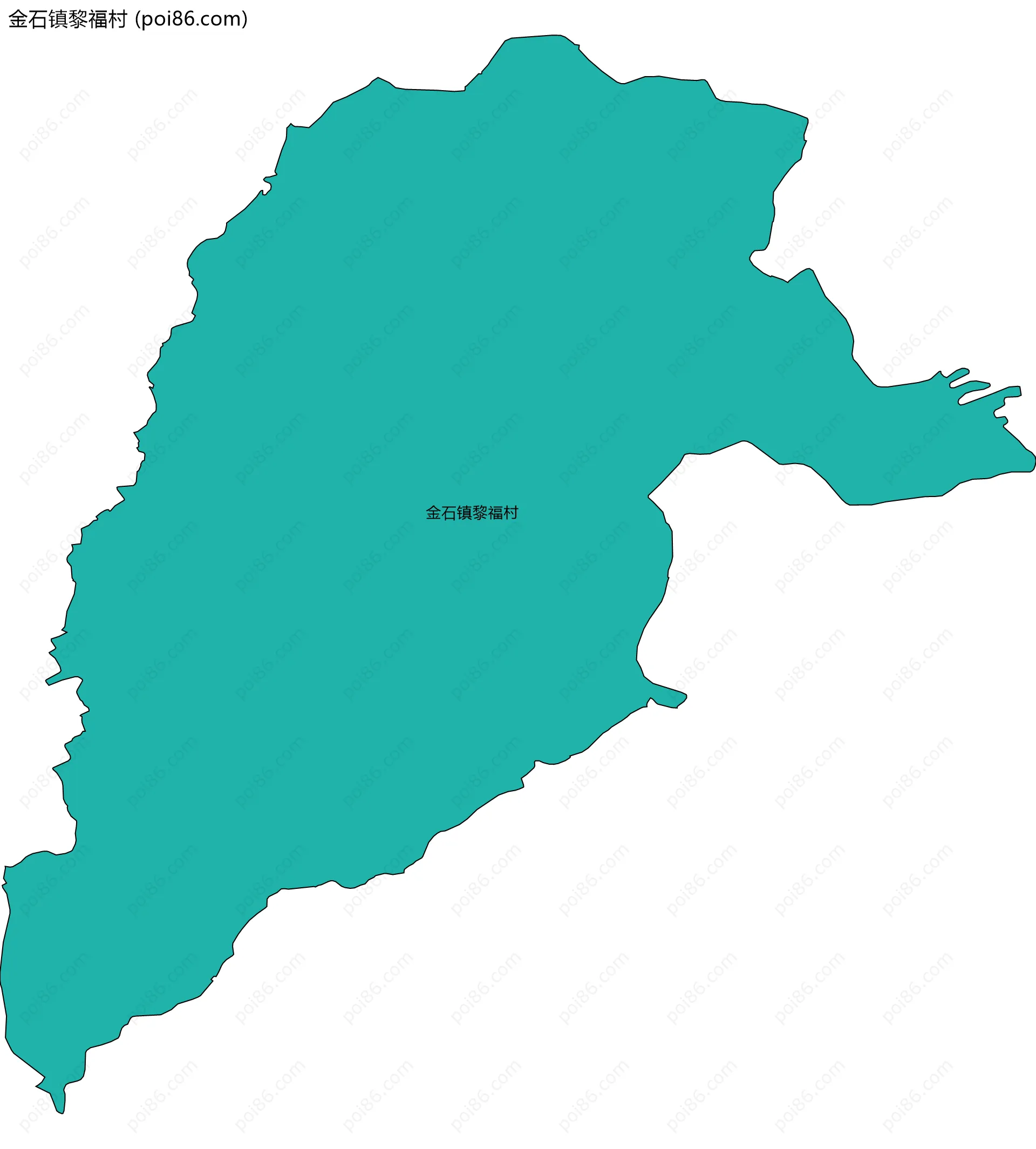 金石镇黎福村边界地图