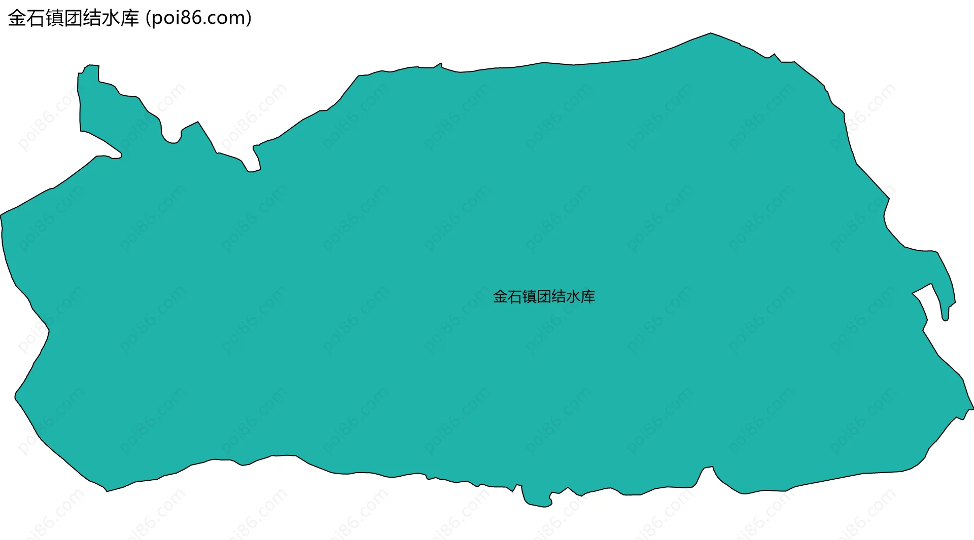 金石镇团结水库边界地图