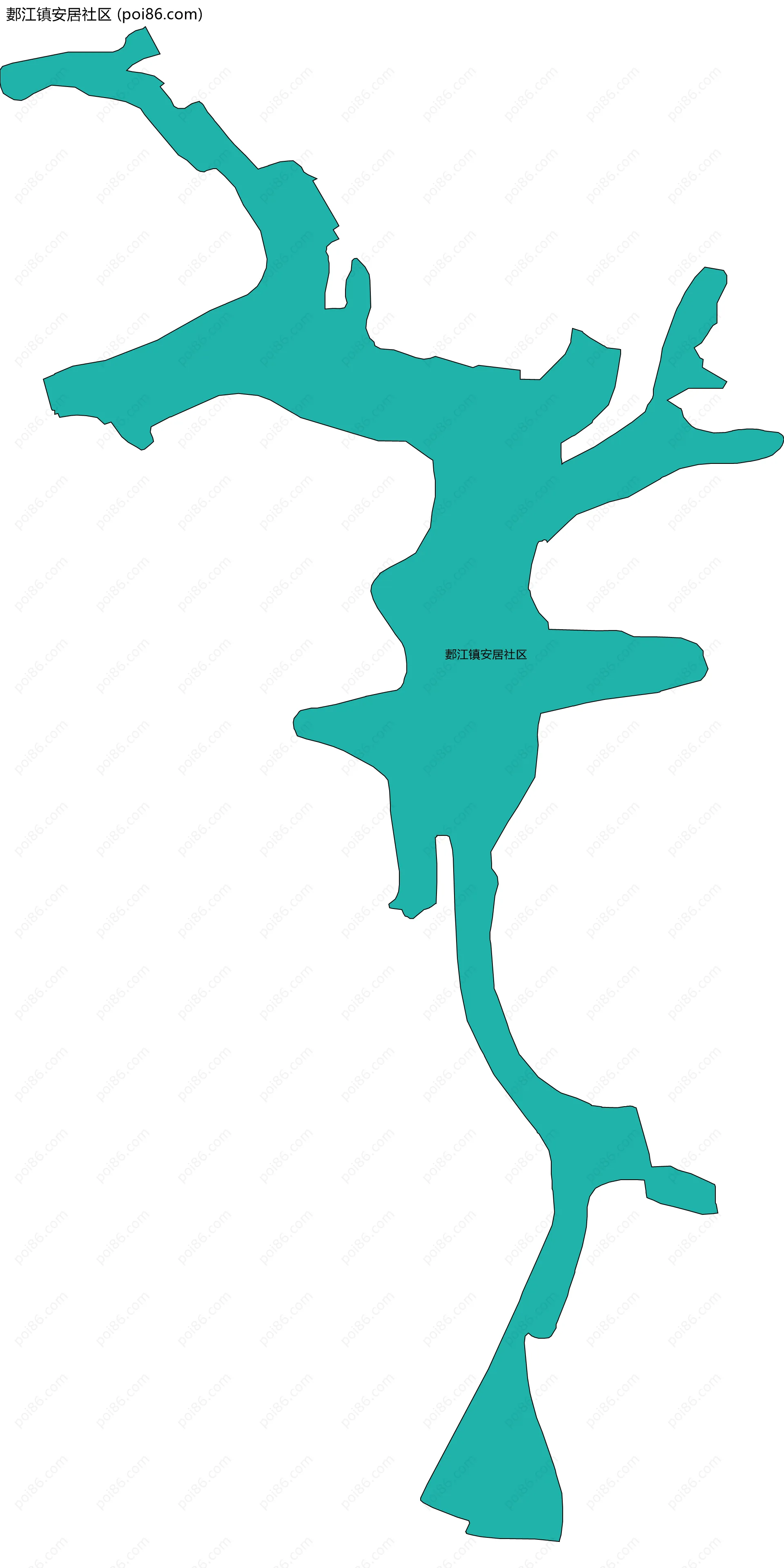 郪江镇安居社区边界地图