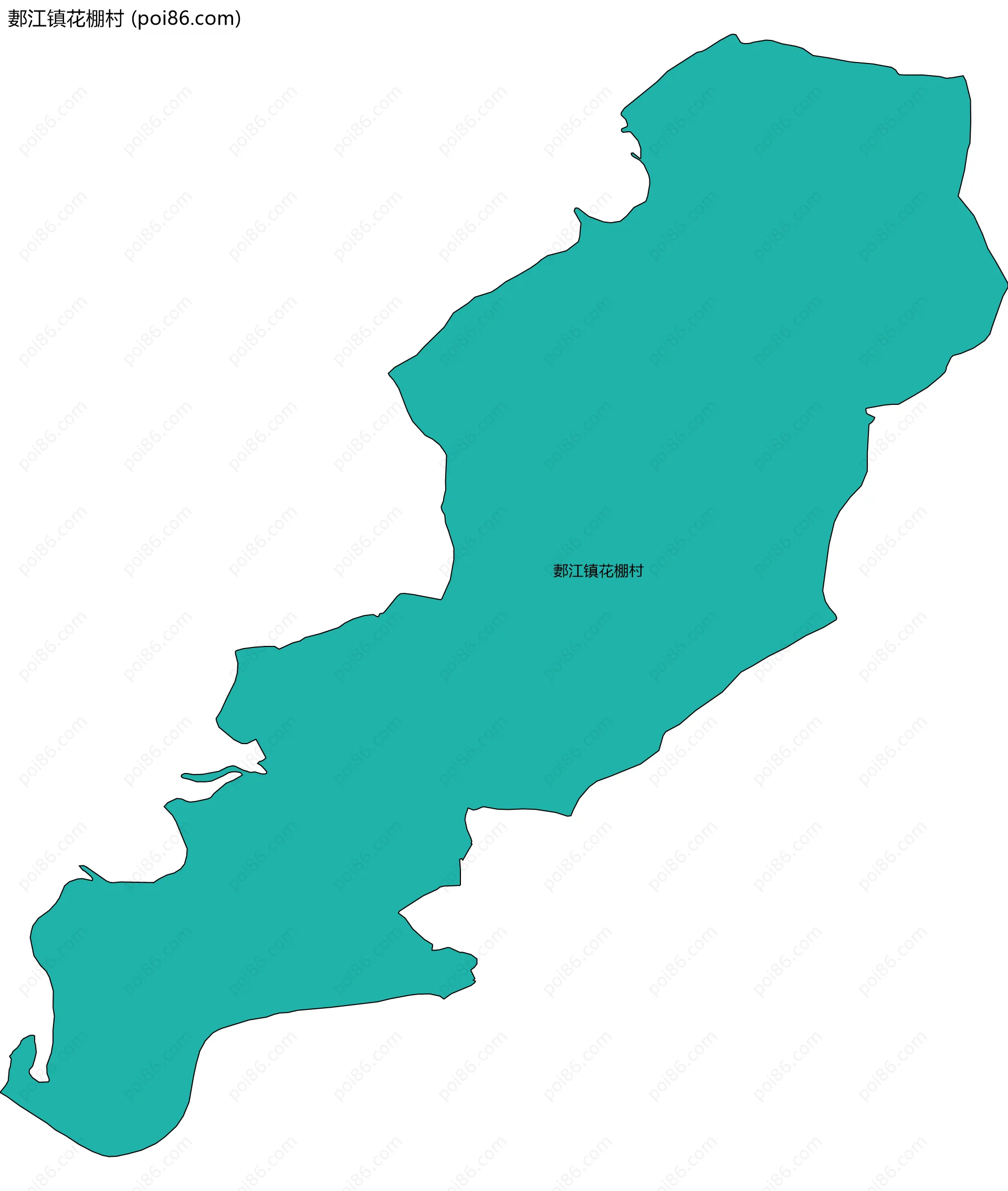 郪江镇花棚村边界地图