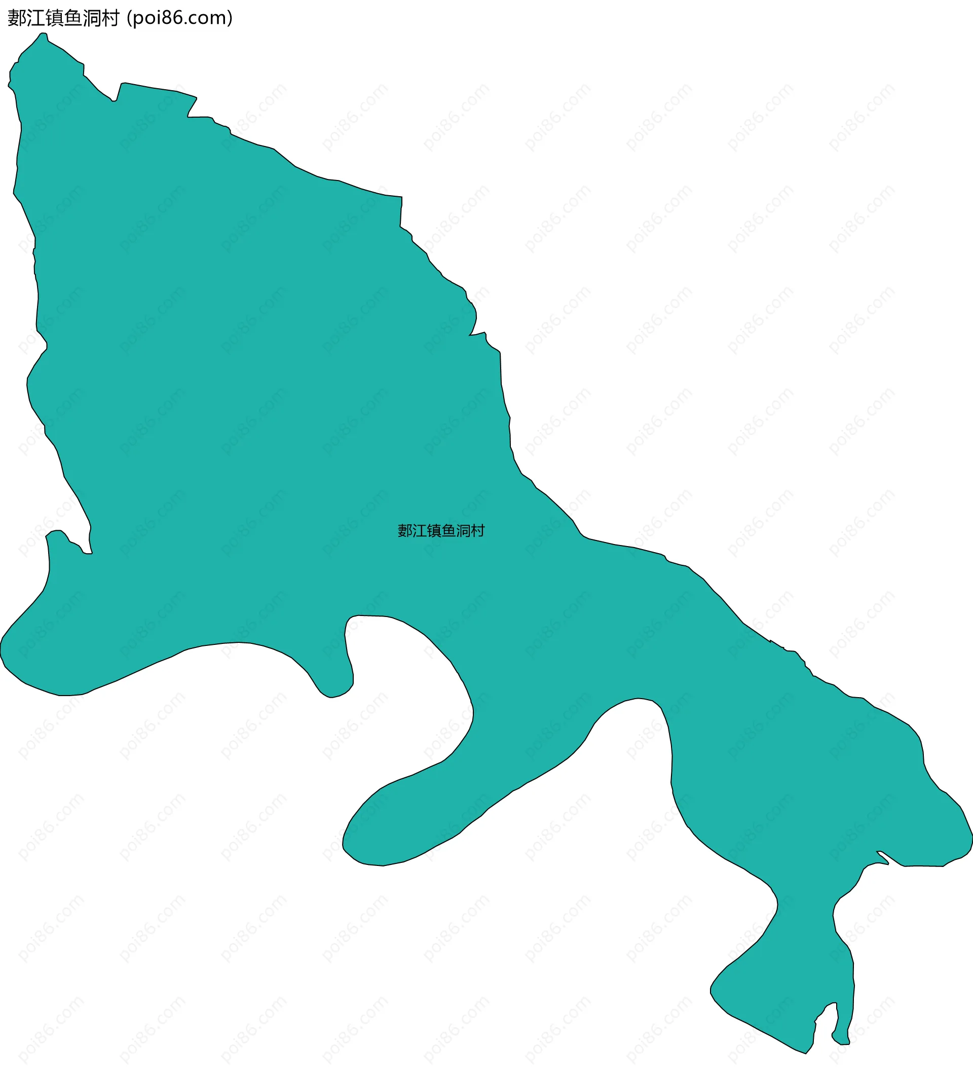 郪江镇鱼洞村边界地图