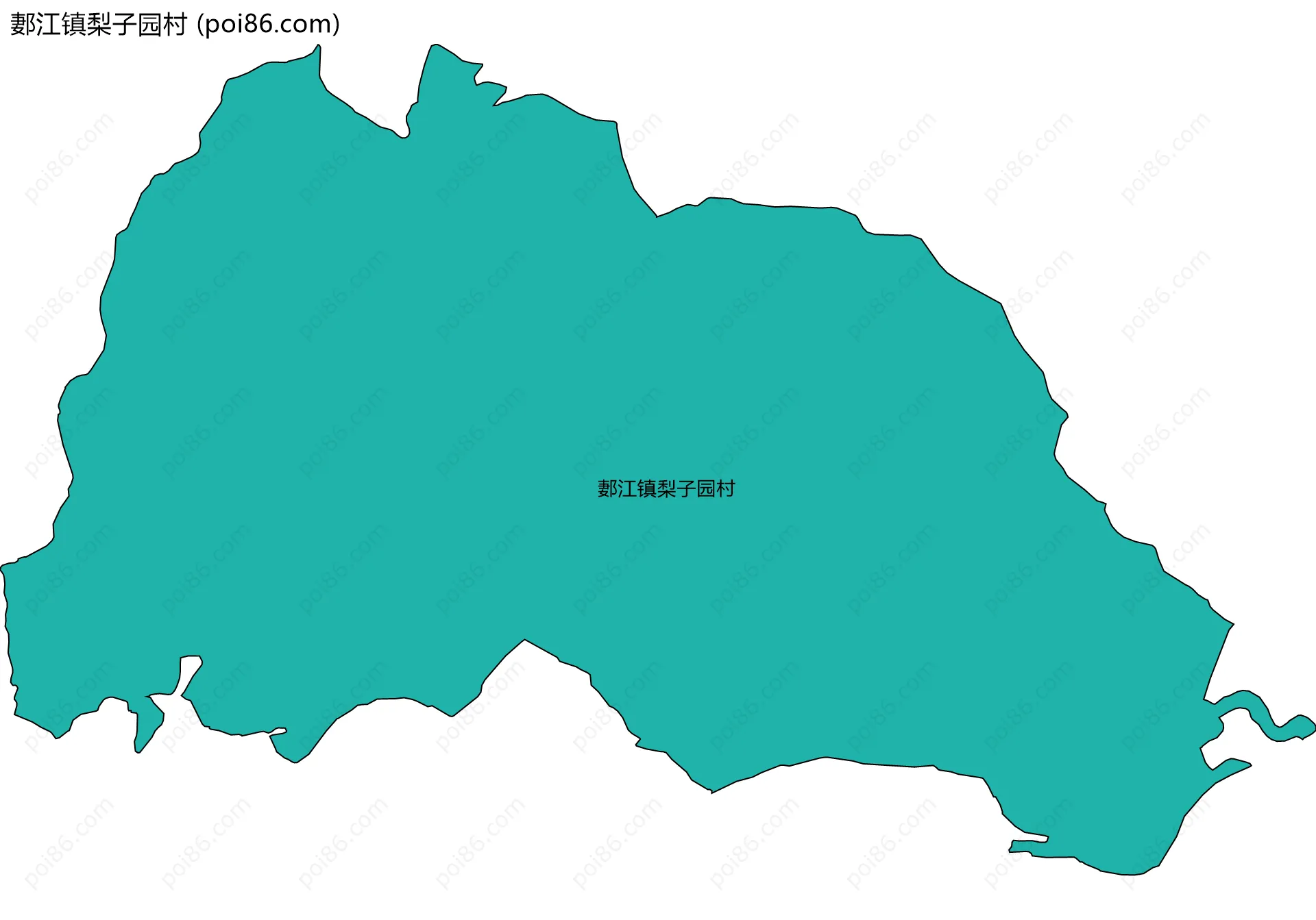 郪江镇梨子园村边界地图