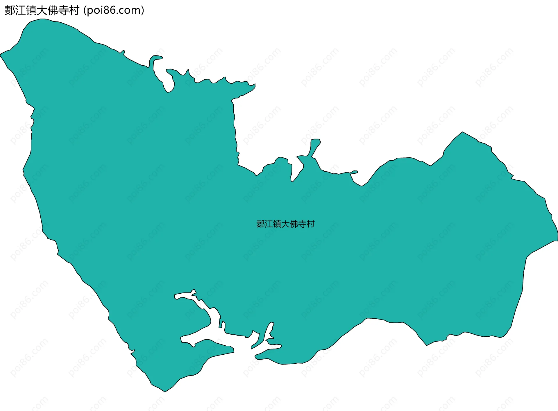 郪江镇大佛寺村边界地图