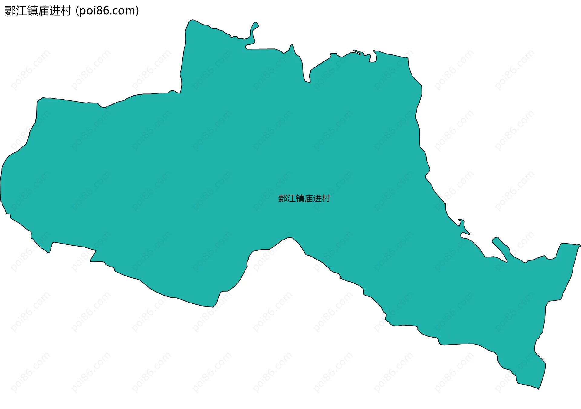 郪江镇庙进村边界地图