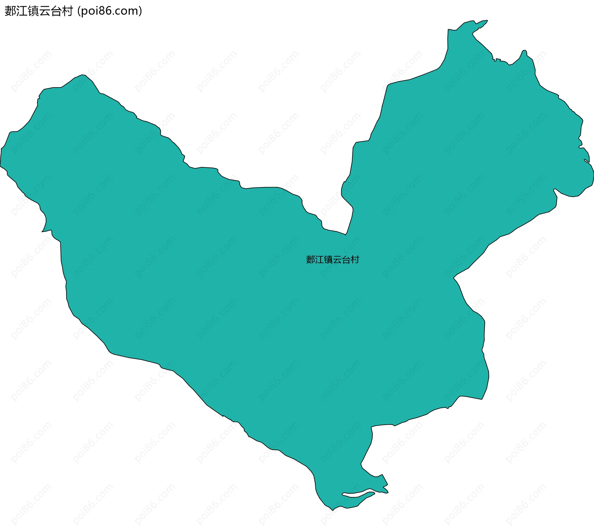 郪江镇云台村边界地图