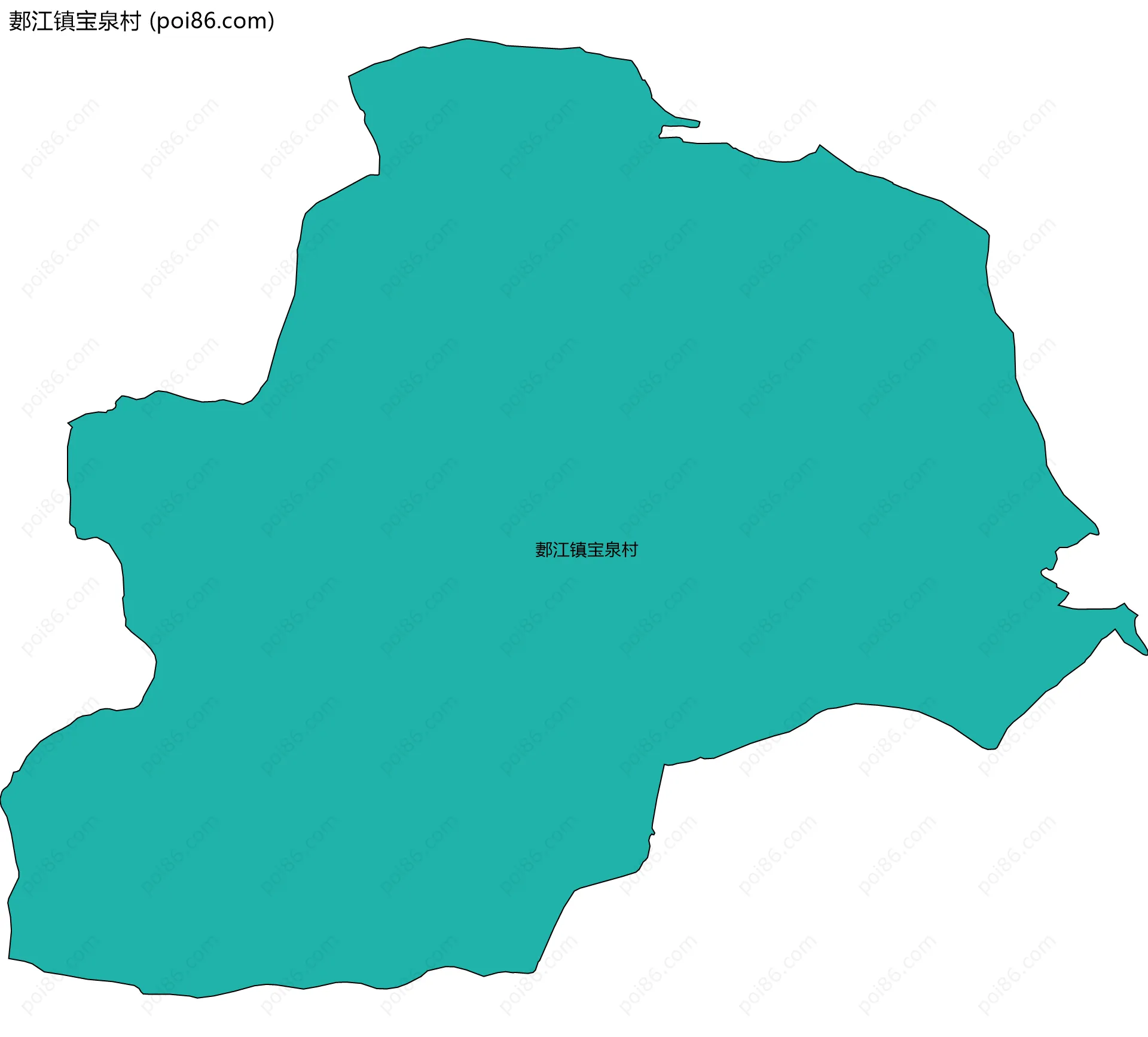 郪江镇宝泉村边界地图