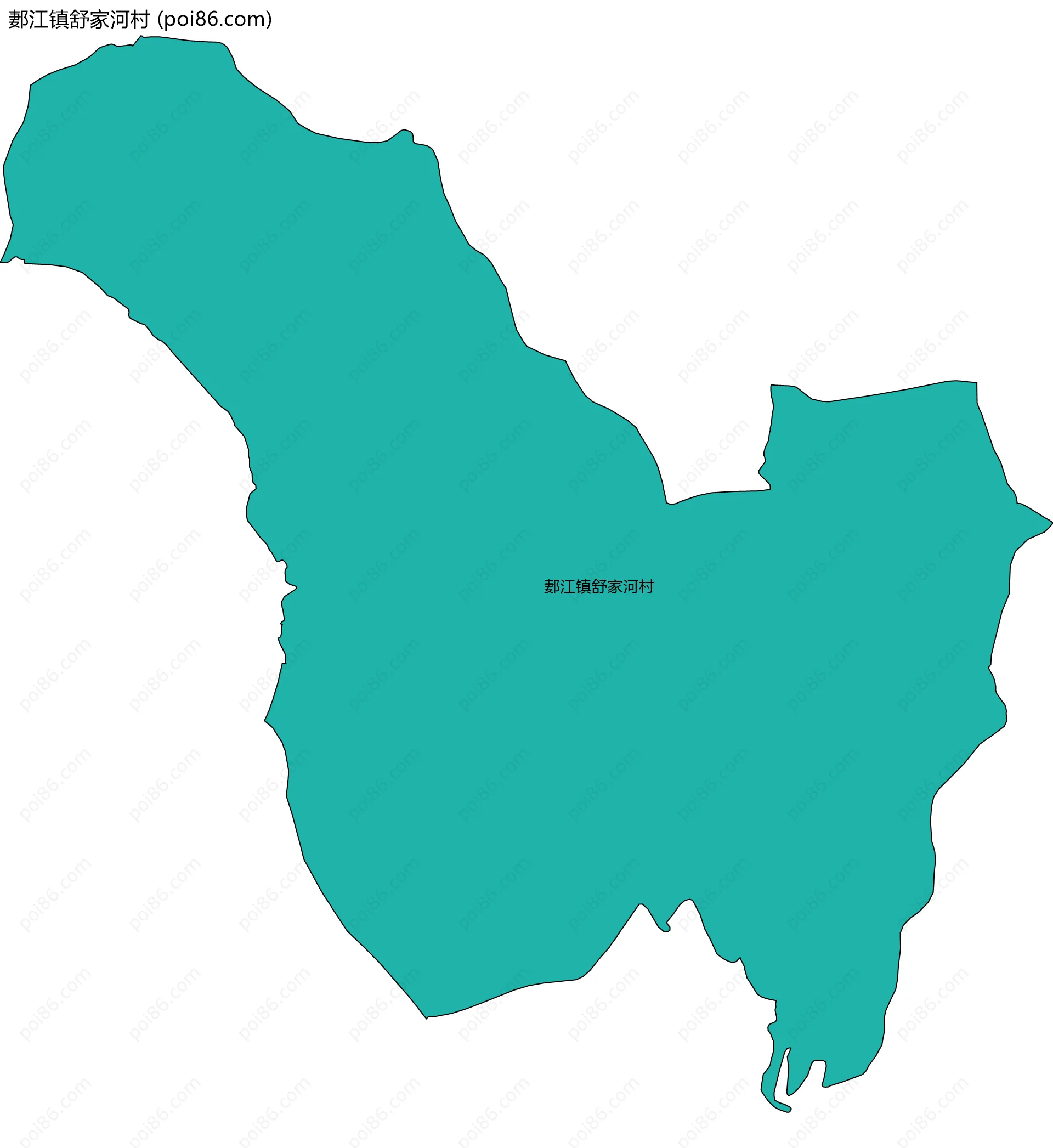 郪江镇舒家河村边界地图