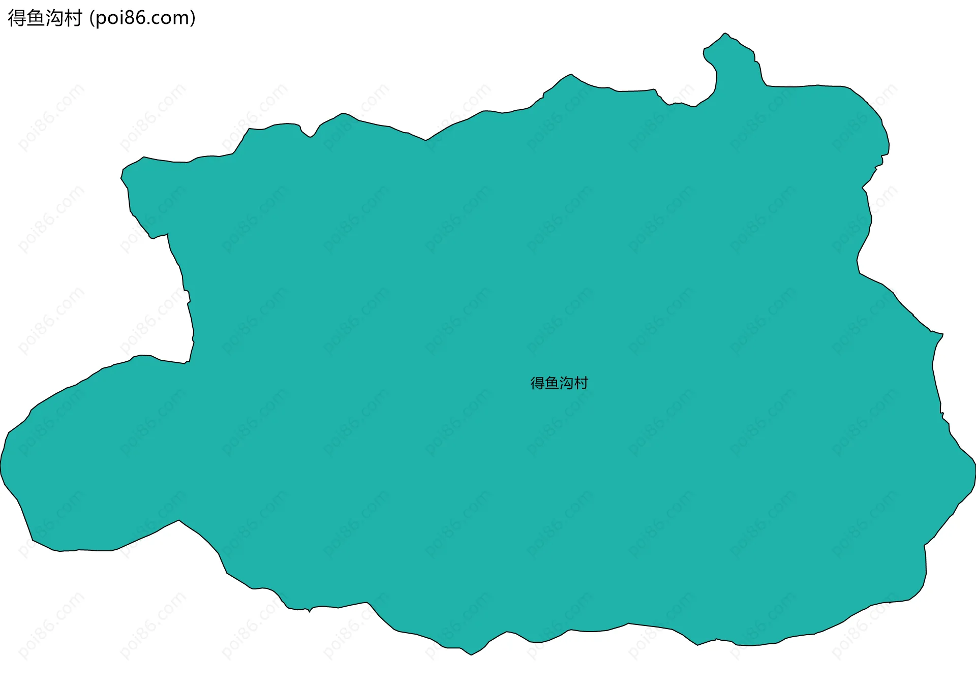 得鱼沟村边界地图