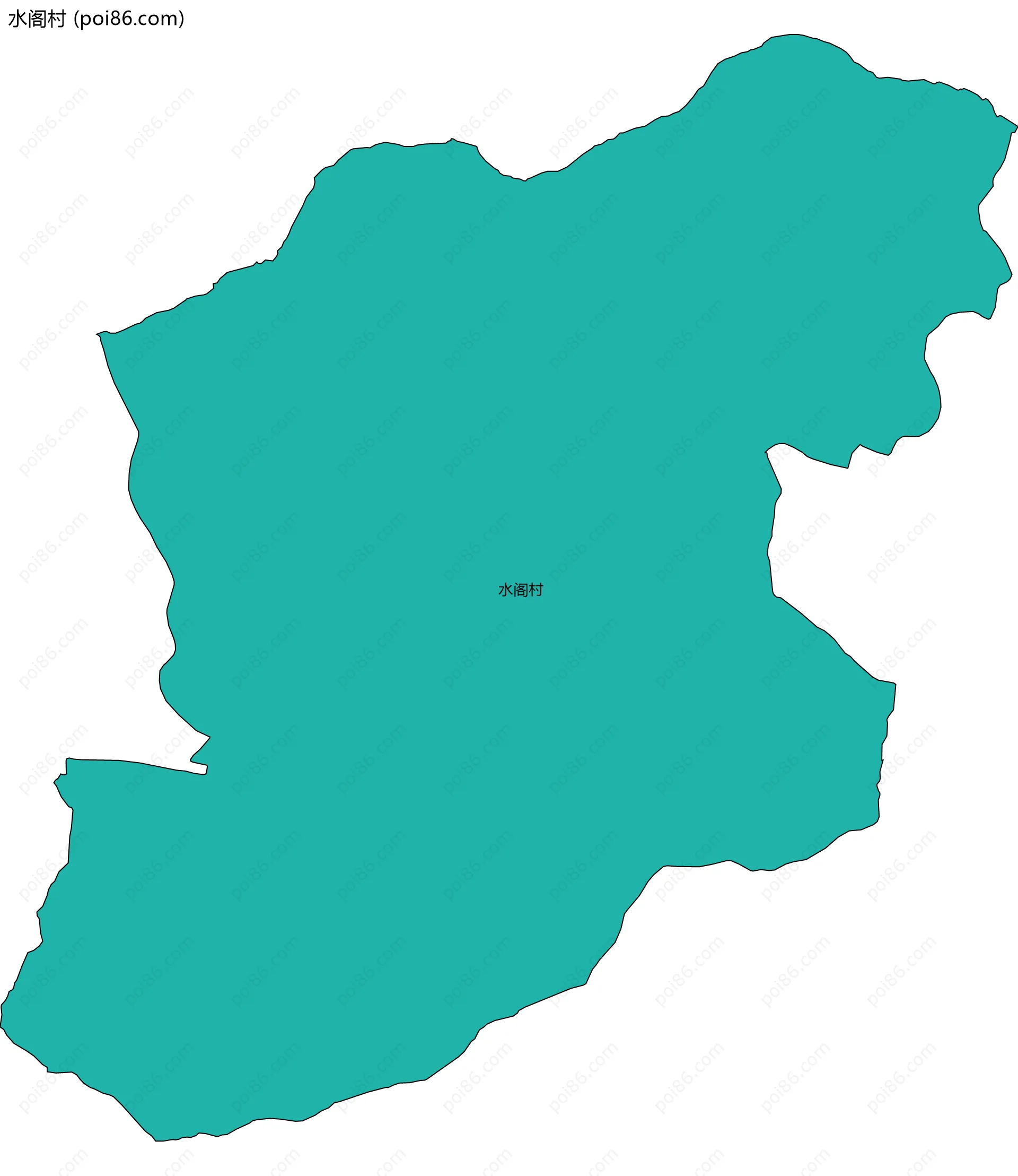 水阁村边界地图