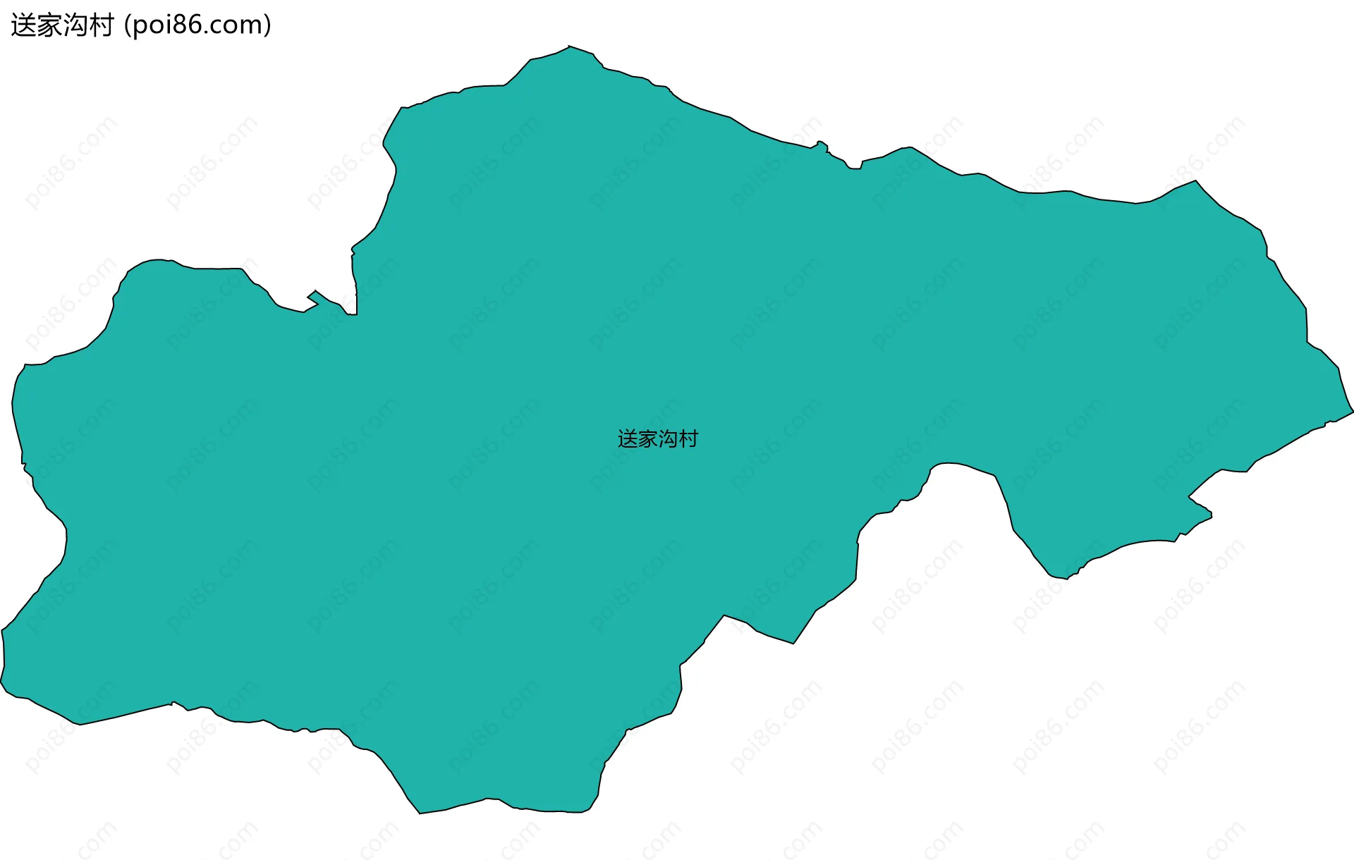 送家沟村边界地图