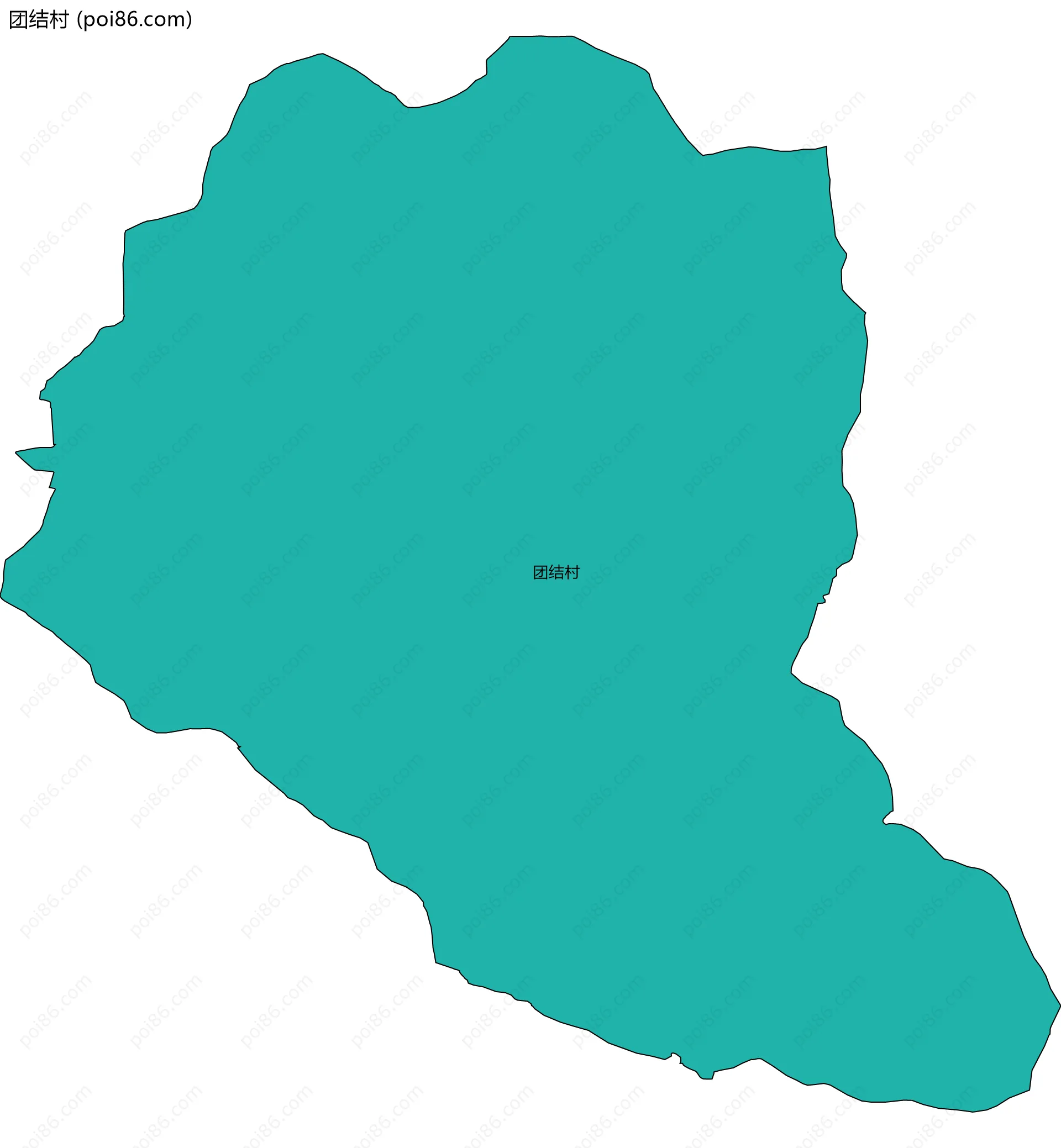 团结村边界地图