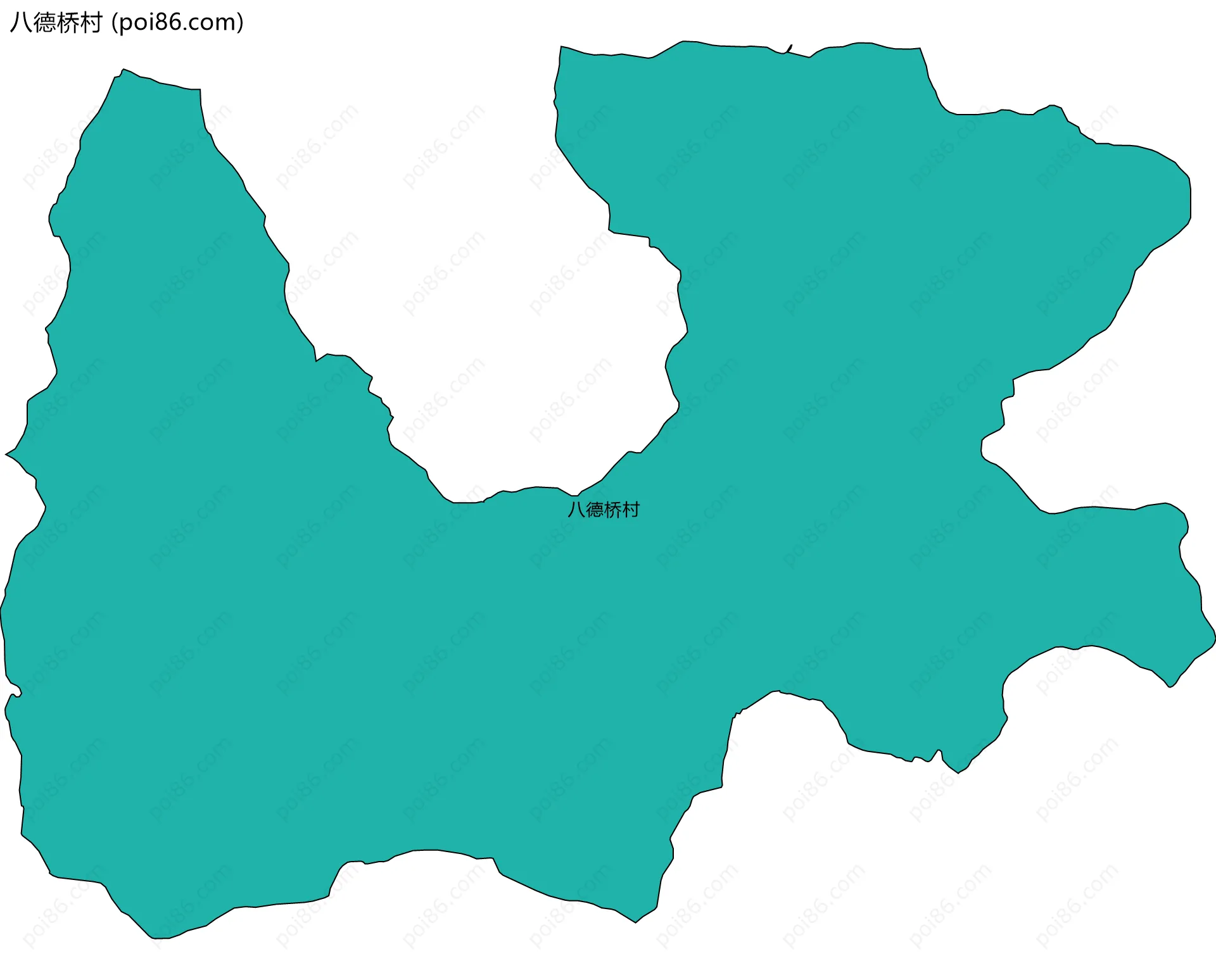 八德桥村边界地图