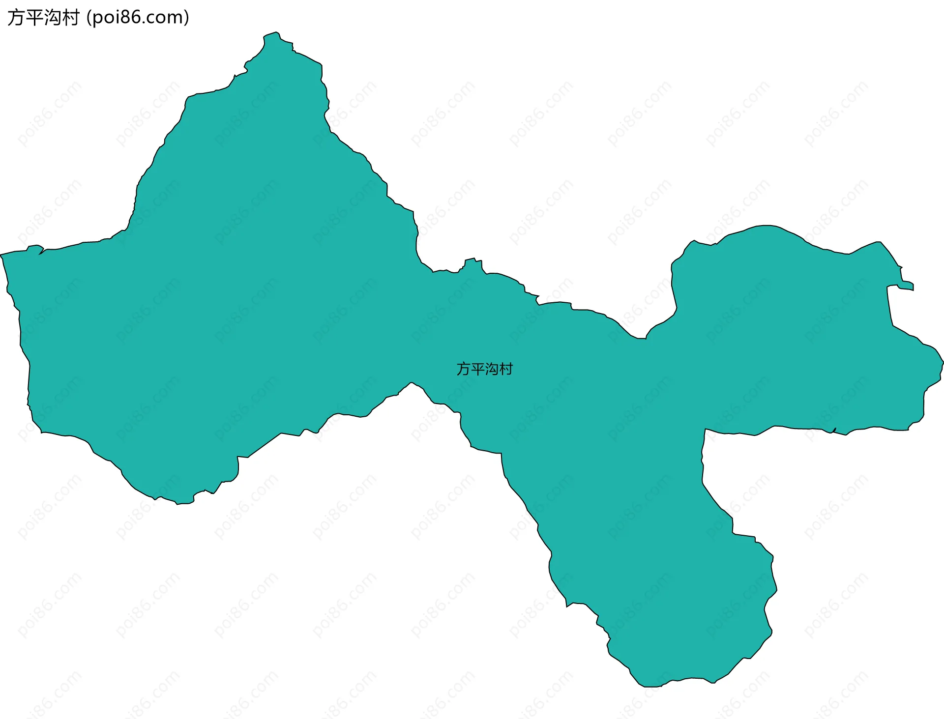 方平沟村边界地图