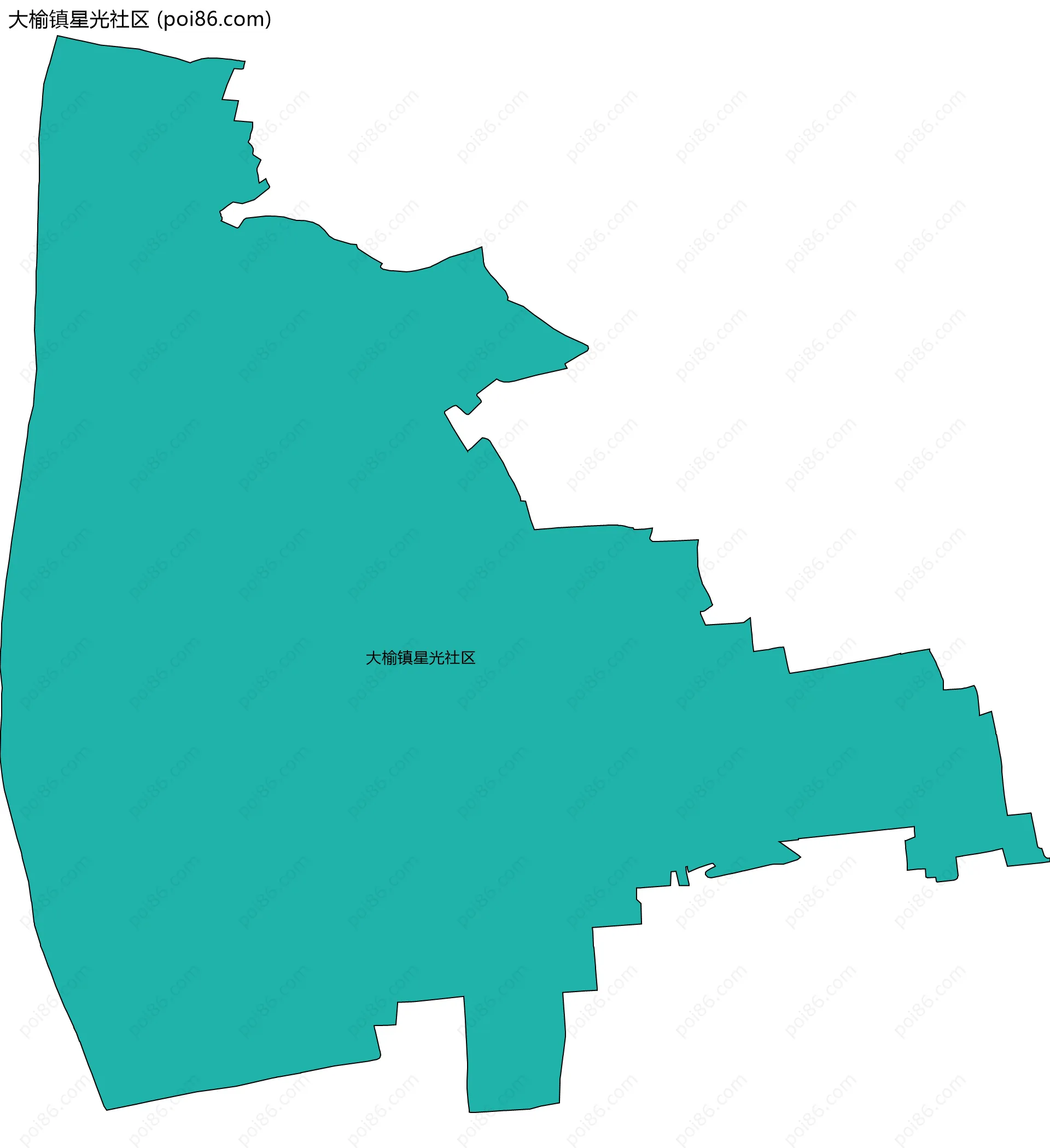 大榆镇星光社区边界地图