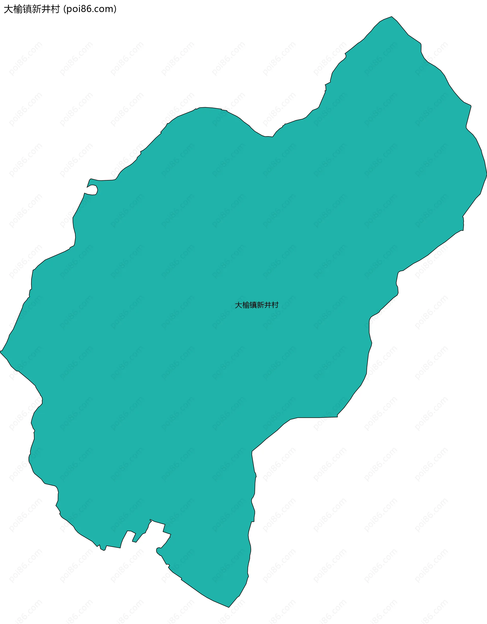 大榆镇新井村边界地图