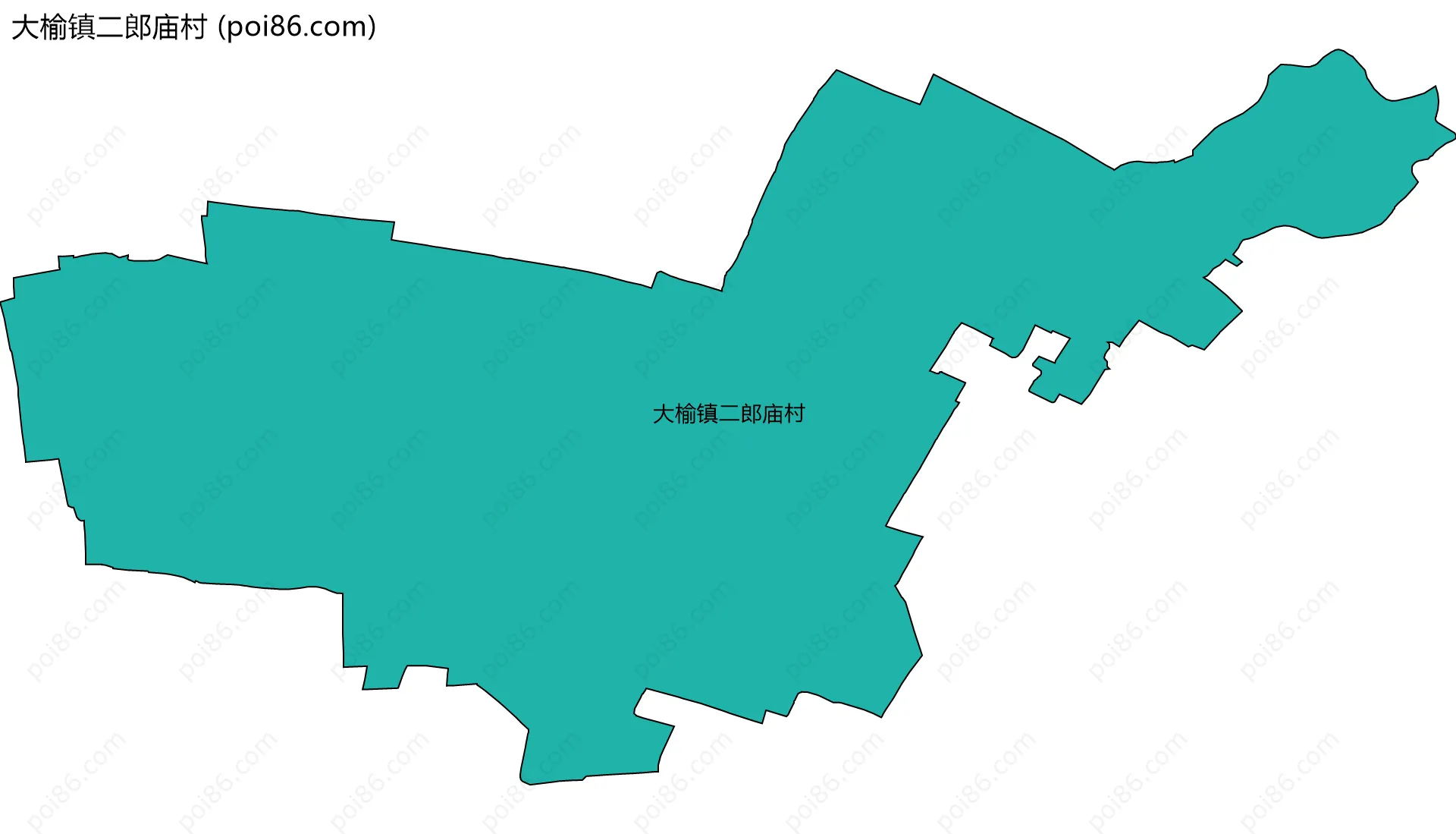 大榆镇二郎庙村边界地图
