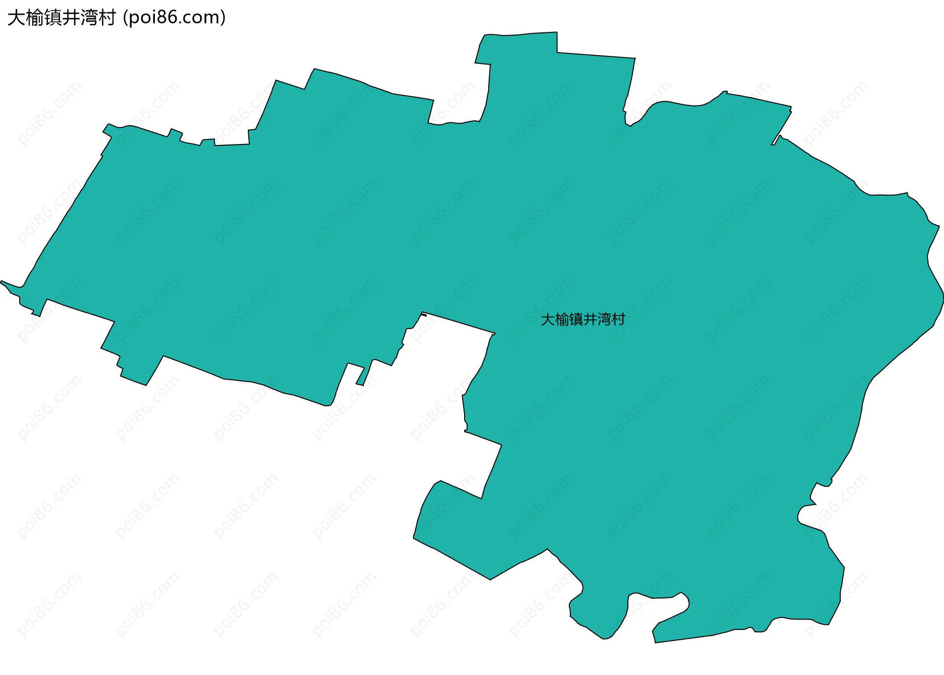 大榆镇井湾村边界地图