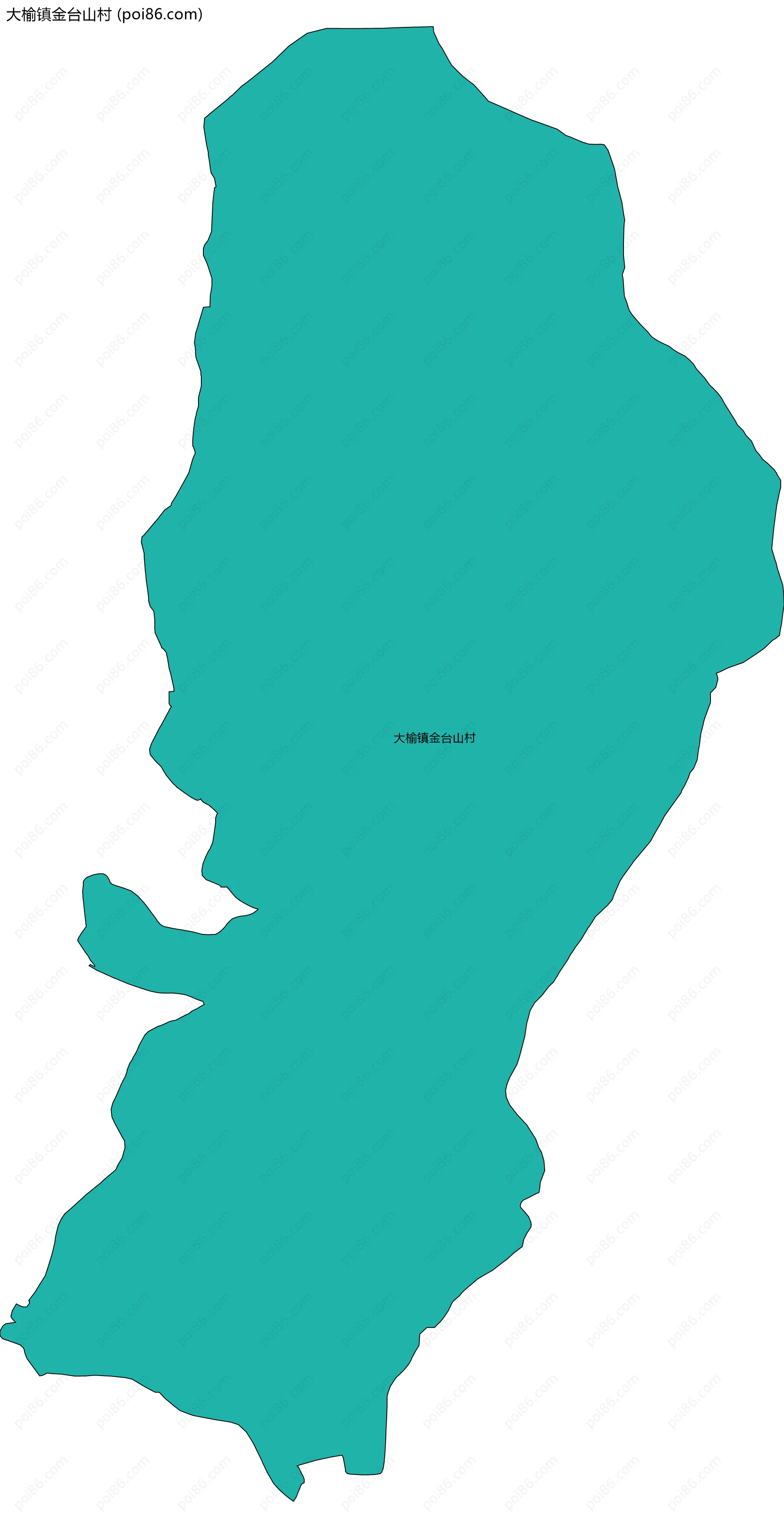 大榆镇金台山村边界地图