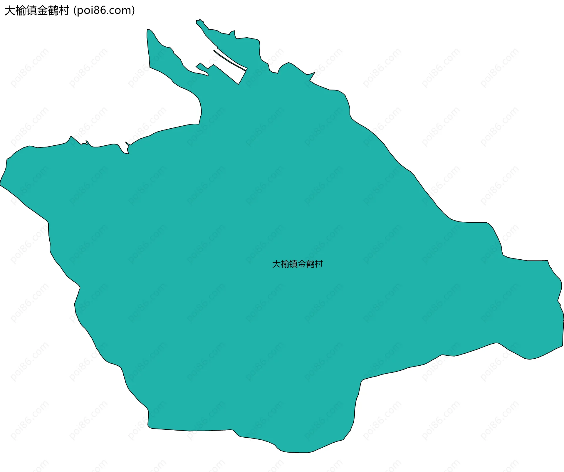 大榆镇金鹤村边界地图