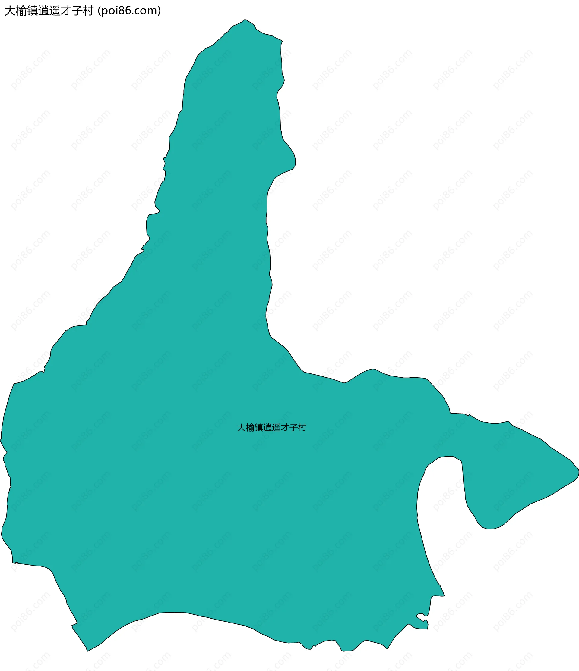 大榆镇逍遥才子村边界地图