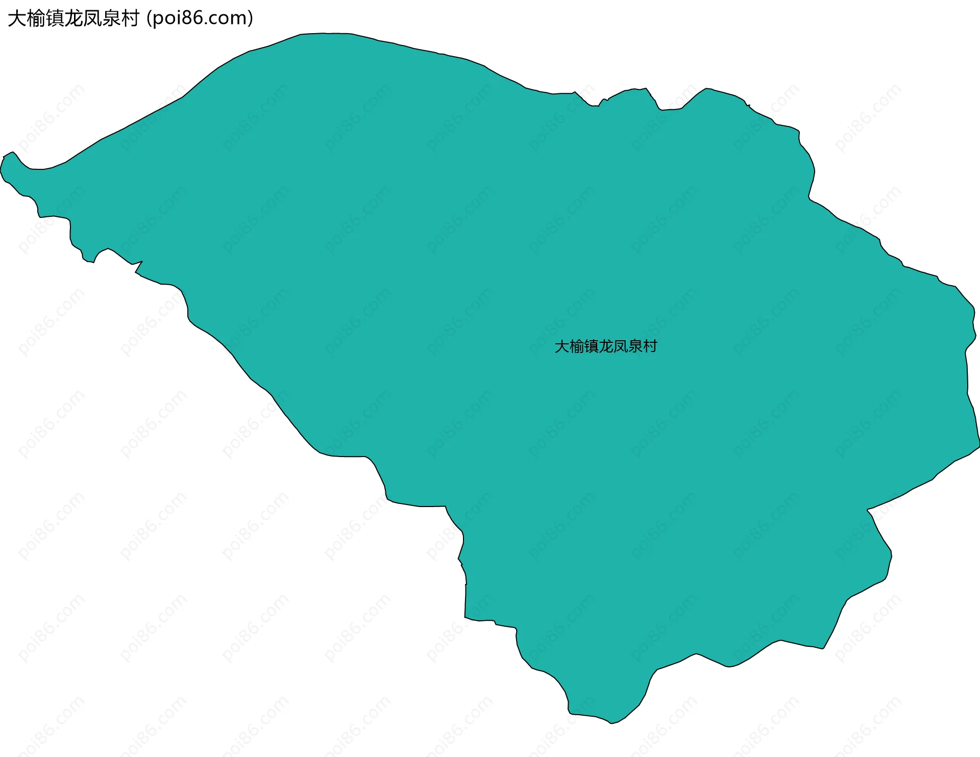 大榆镇龙凤泉村边界地图