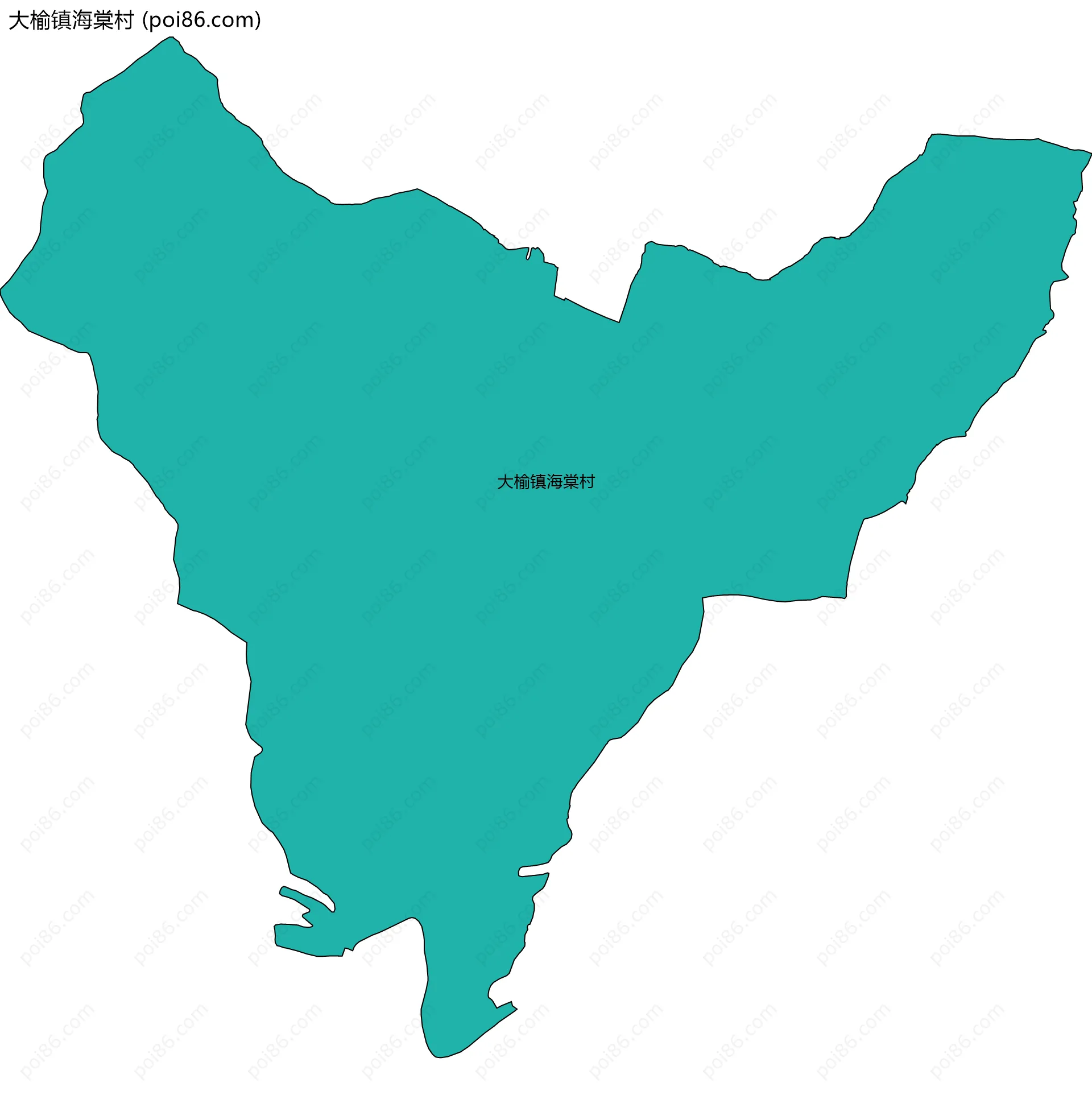 大榆镇海棠村边界地图