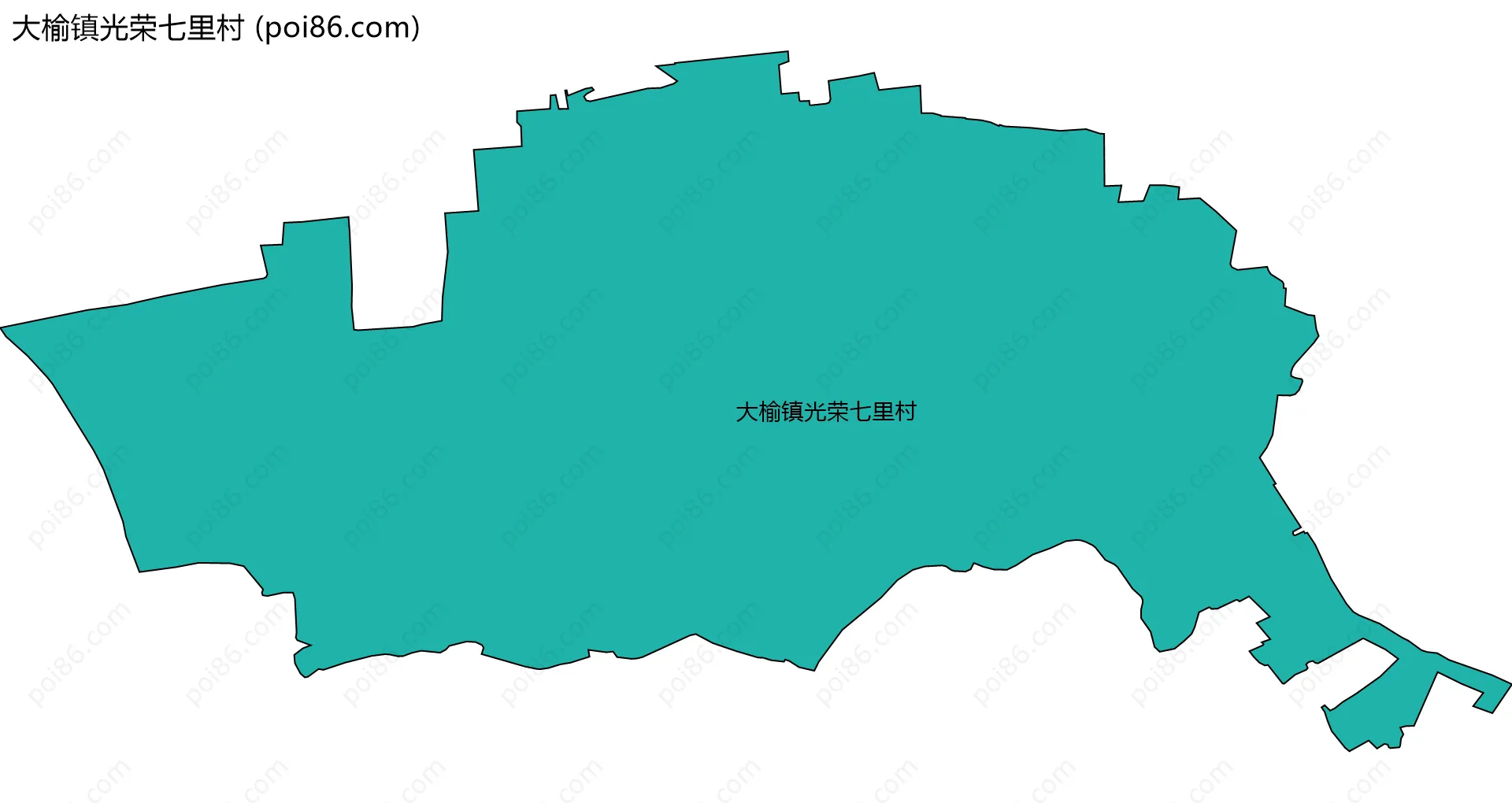 大榆镇光荣七里村边界地图