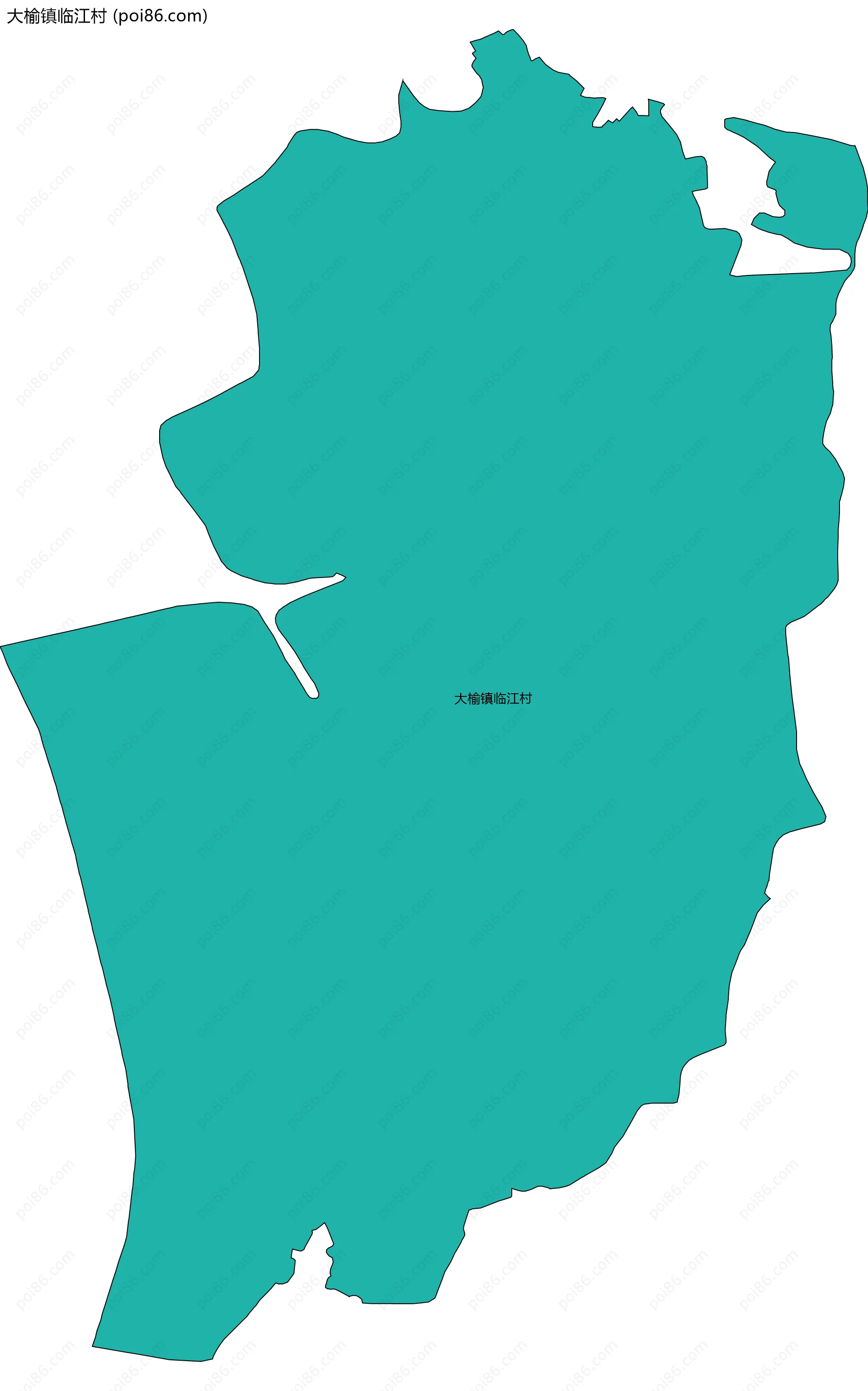 大榆镇临江村边界地图
