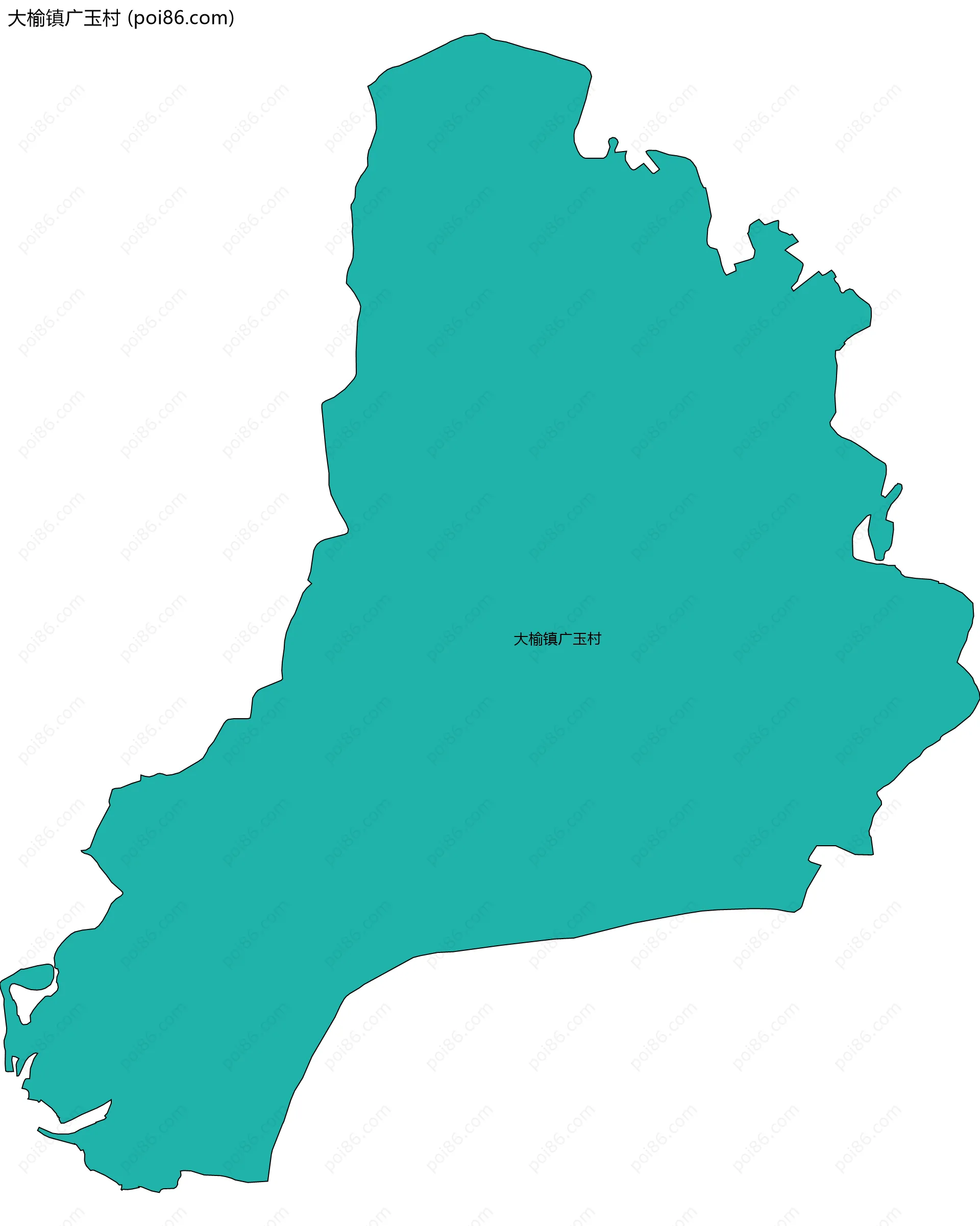 大榆镇广玉村边界地图