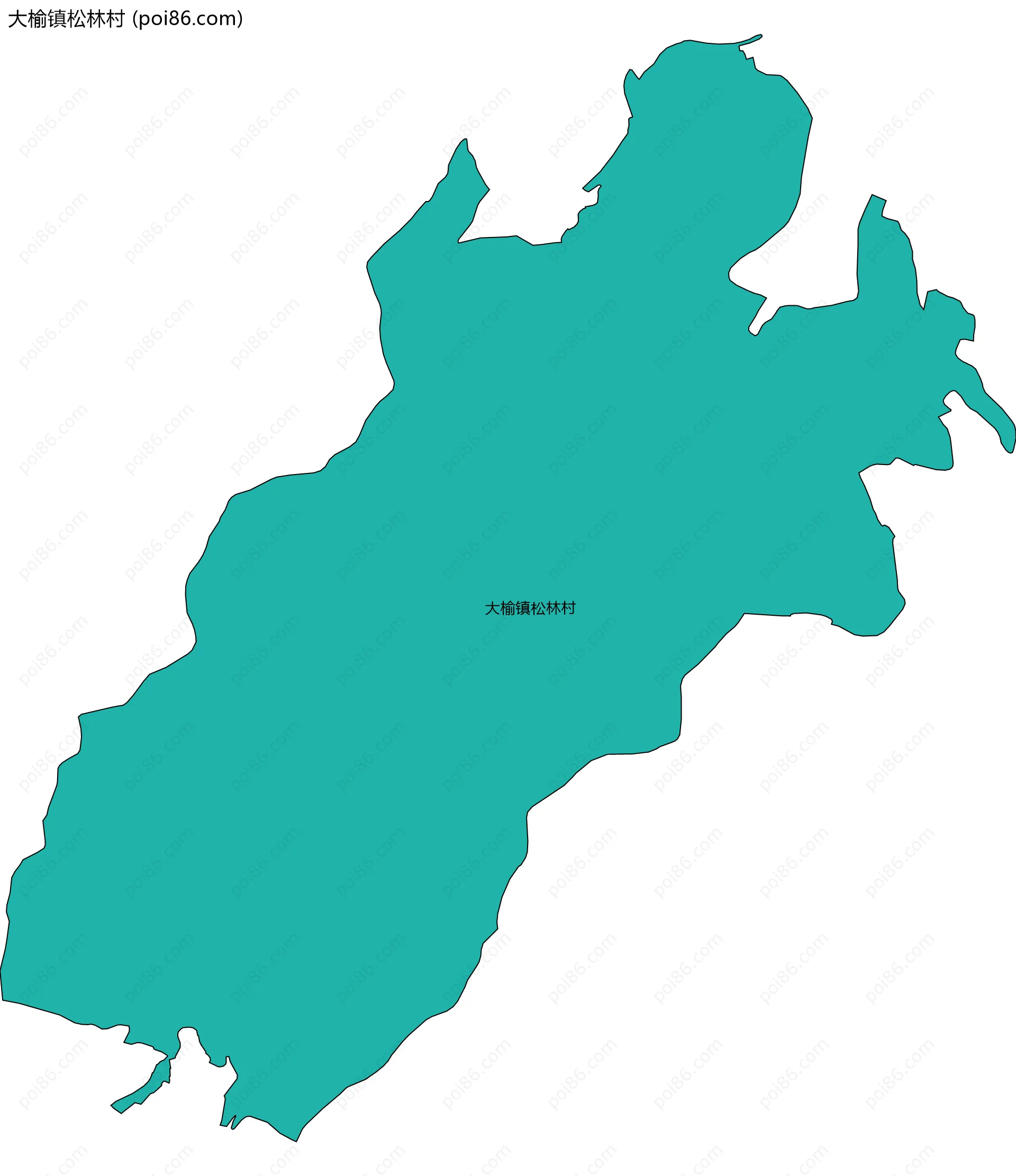 大榆镇松林村边界地图