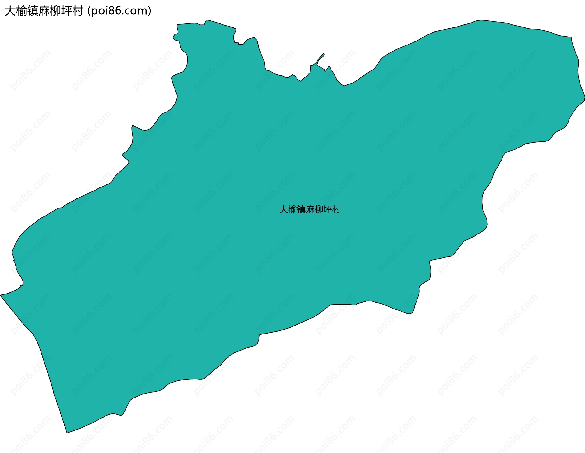 大榆镇麻柳坪村边界地图