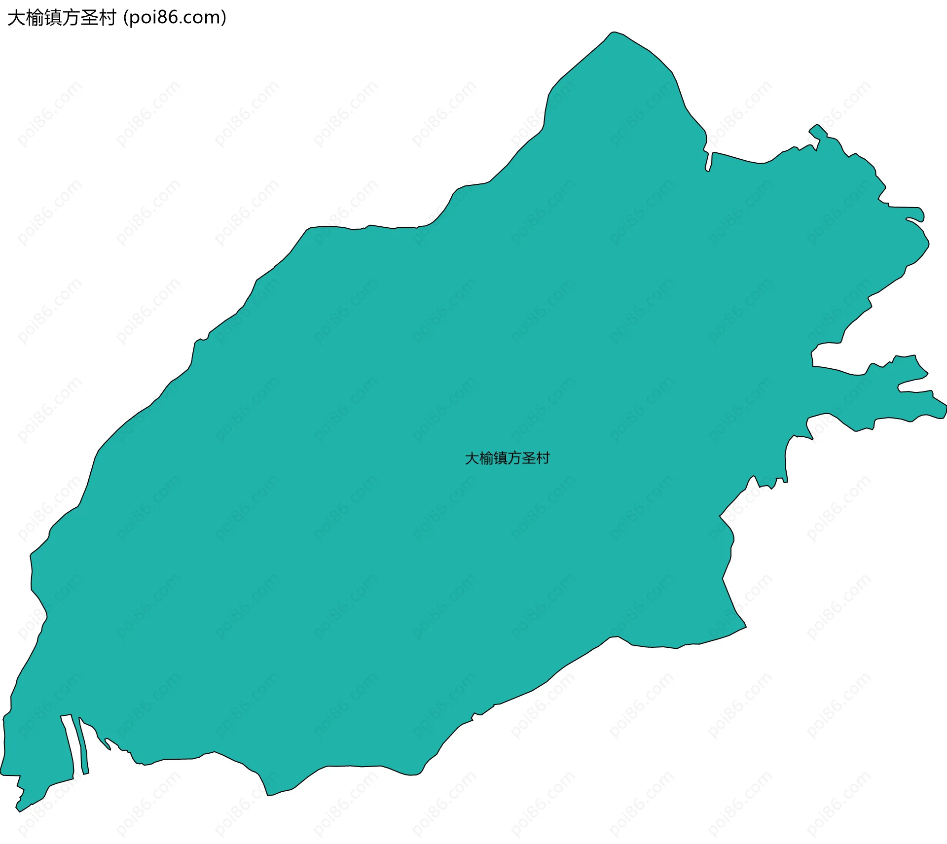 大榆镇方圣村边界地图