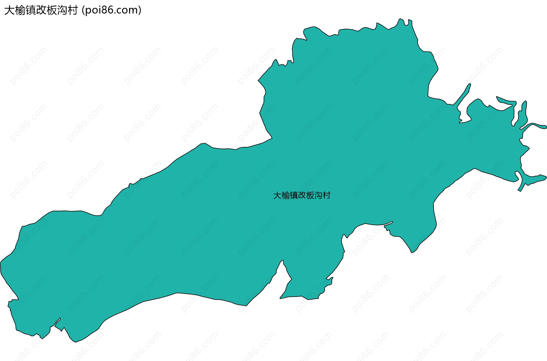 大榆镇改板沟村边界地图