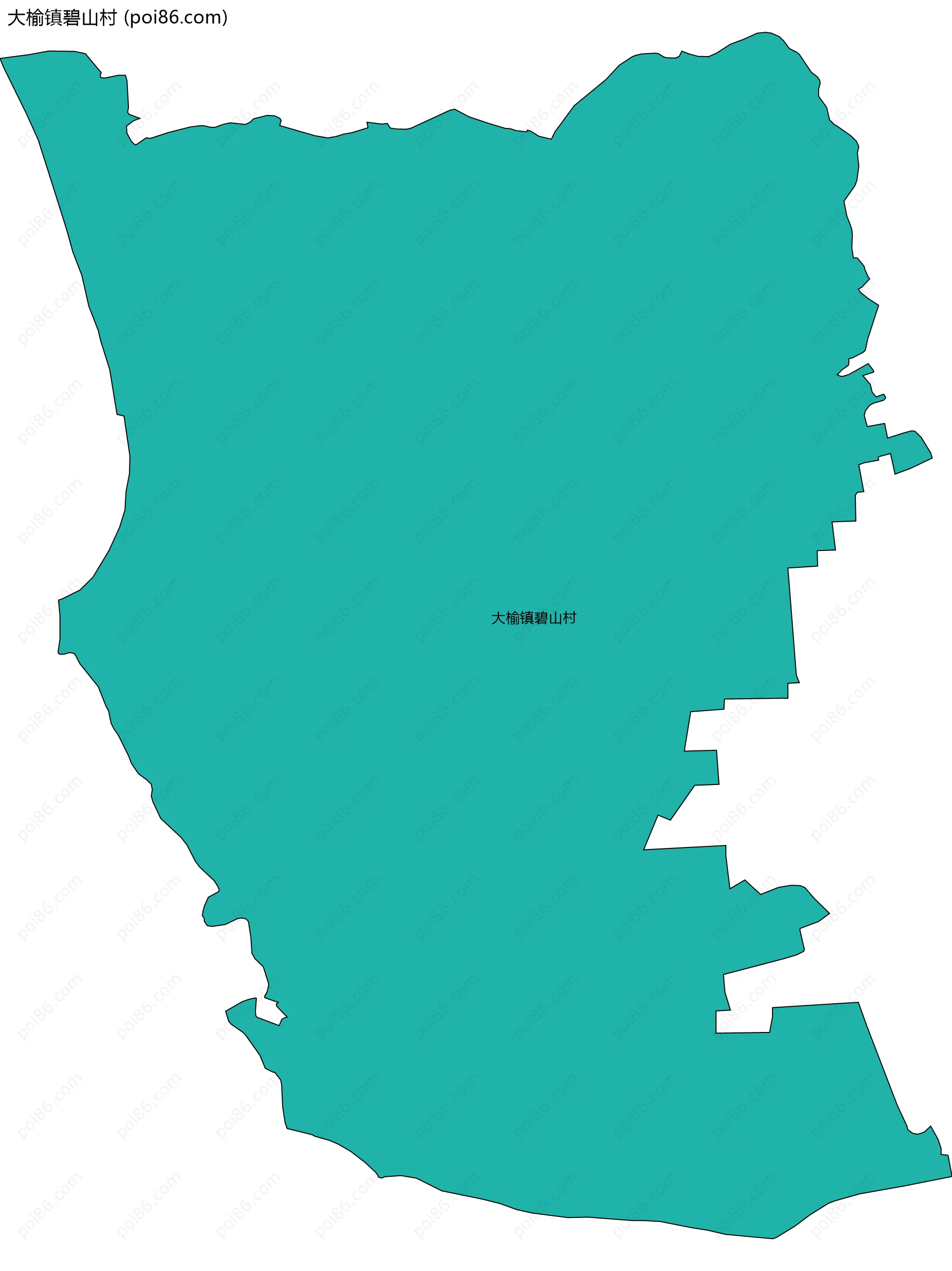 大榆镇碧山村边界地图