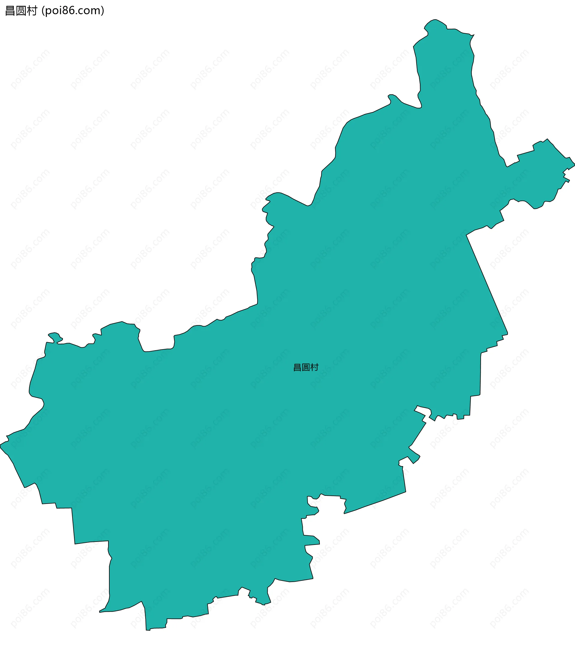 昌圆村边界地图