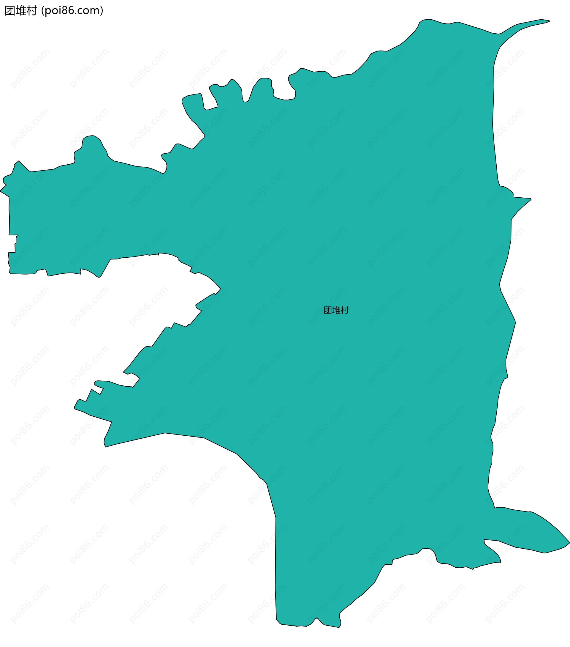 团堆村边界地图