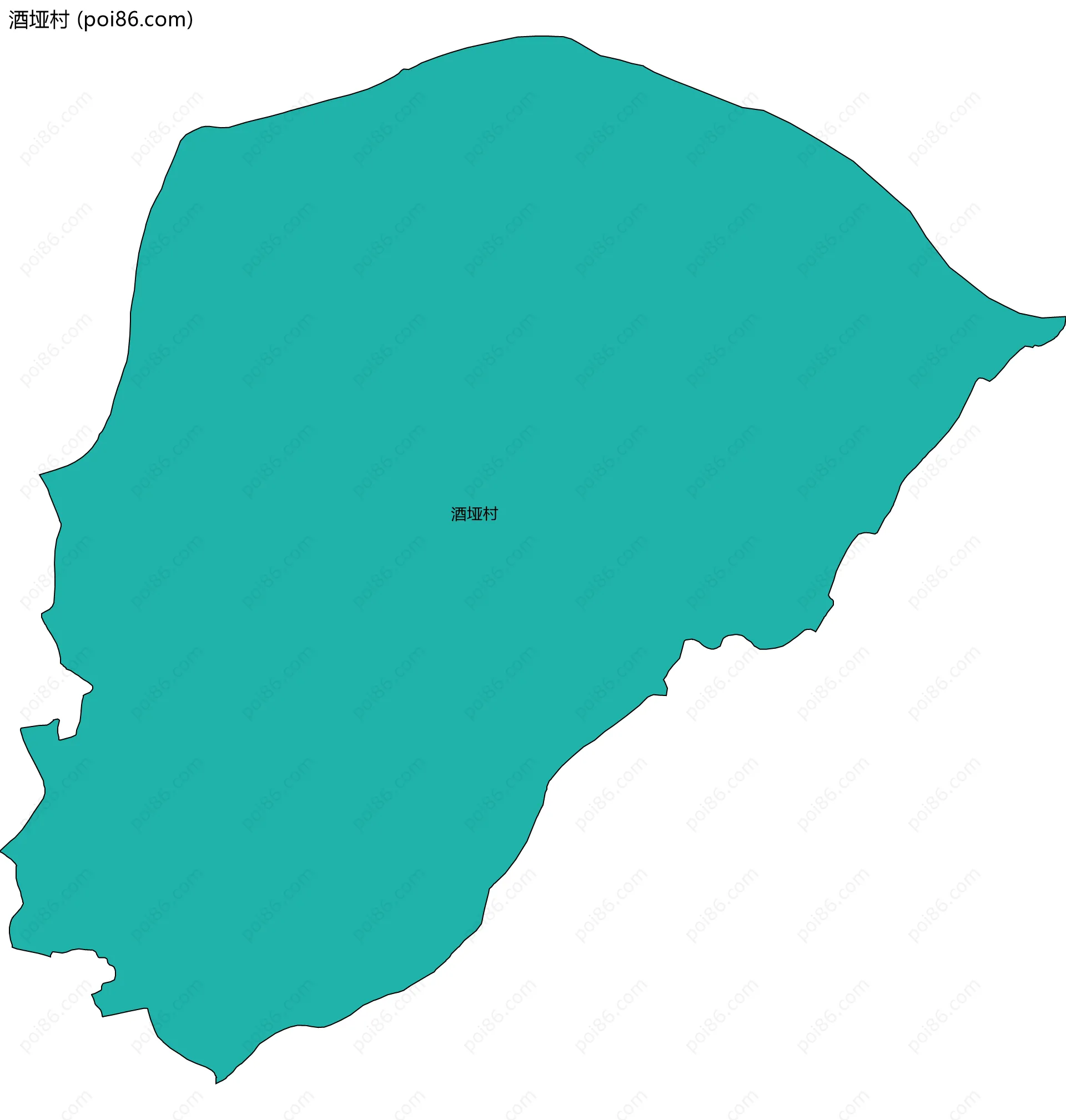 酒垭村边界地图