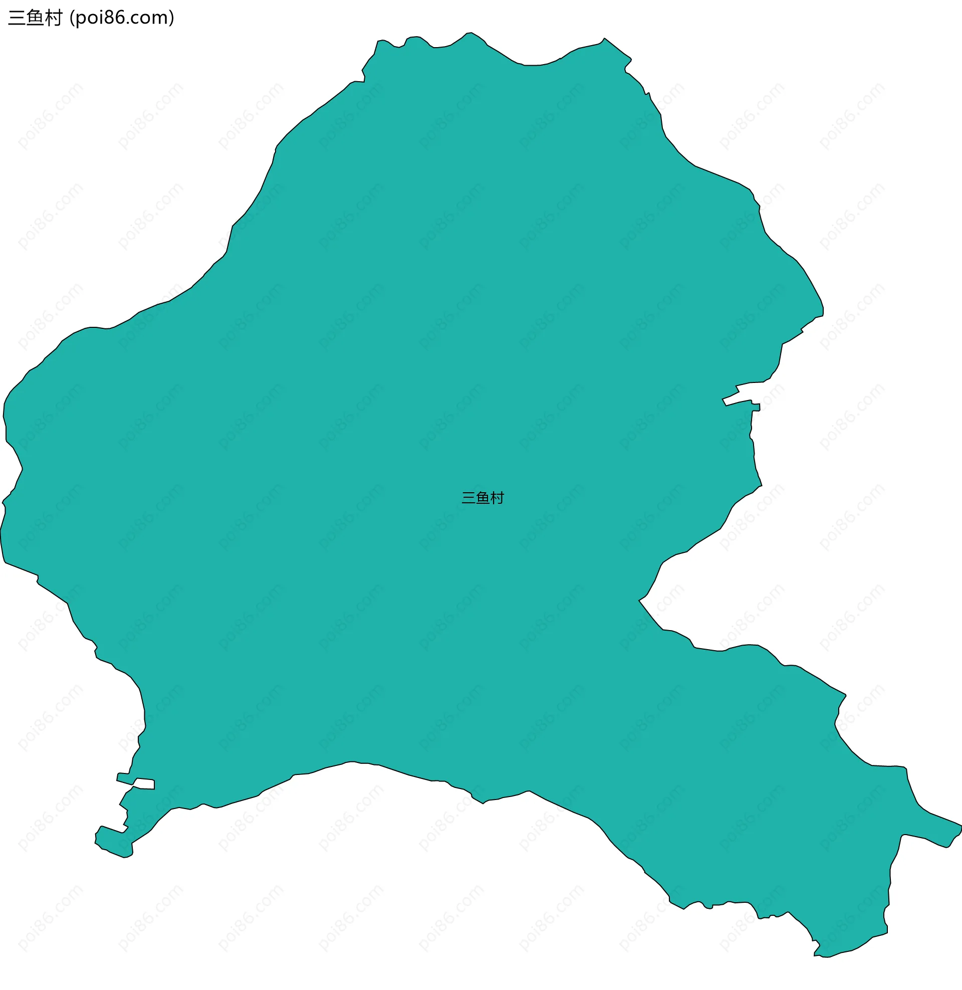 三鱼村边界地图