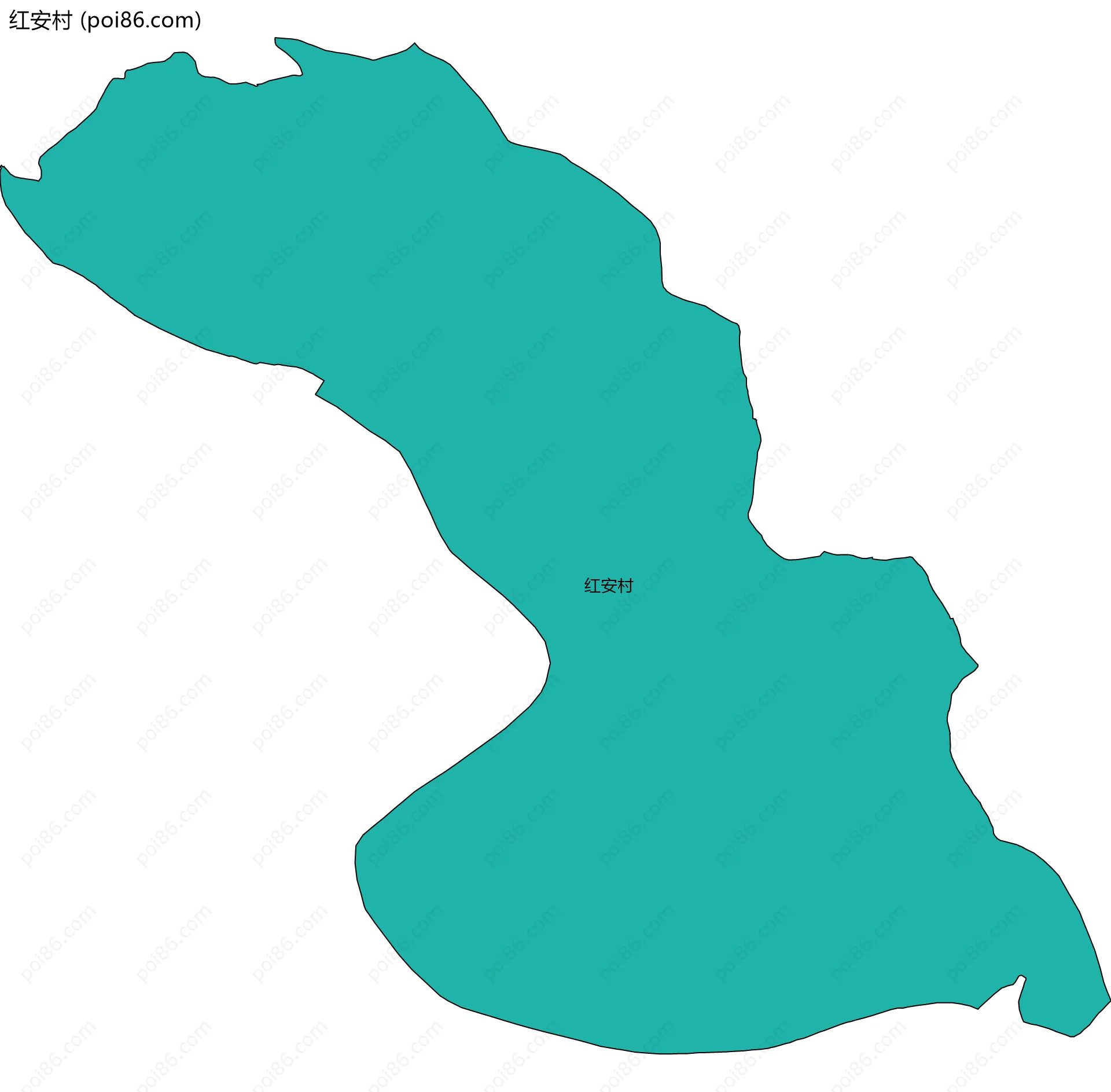 红安村边界地图