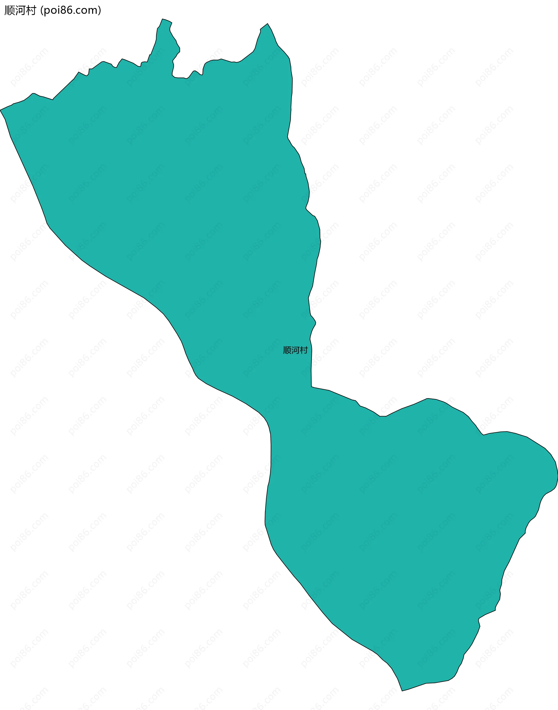 顺河村边界地图