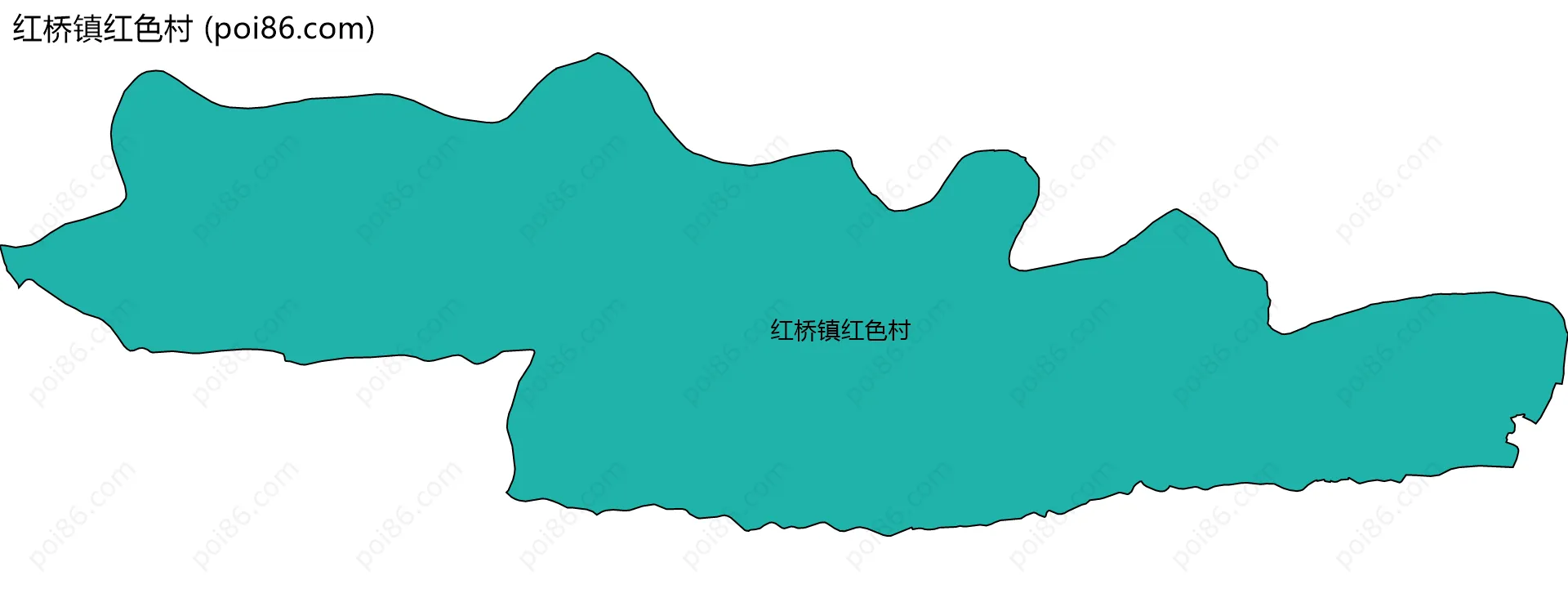 红桥镇红色村边界地图