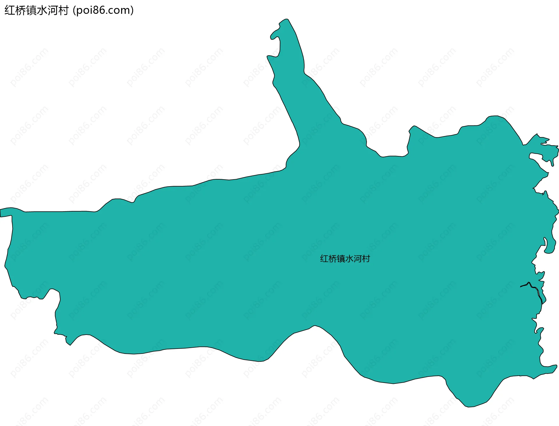 红桥镇水河村边界地图