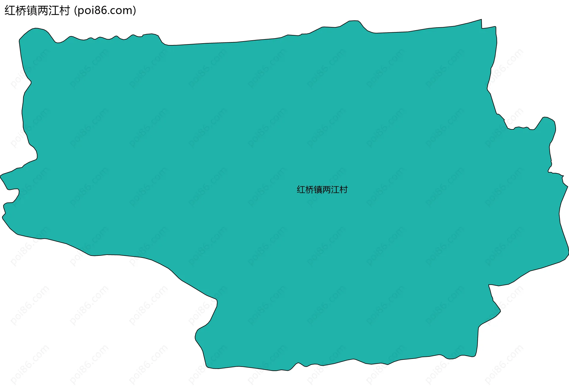红桥镇两江村边界地图