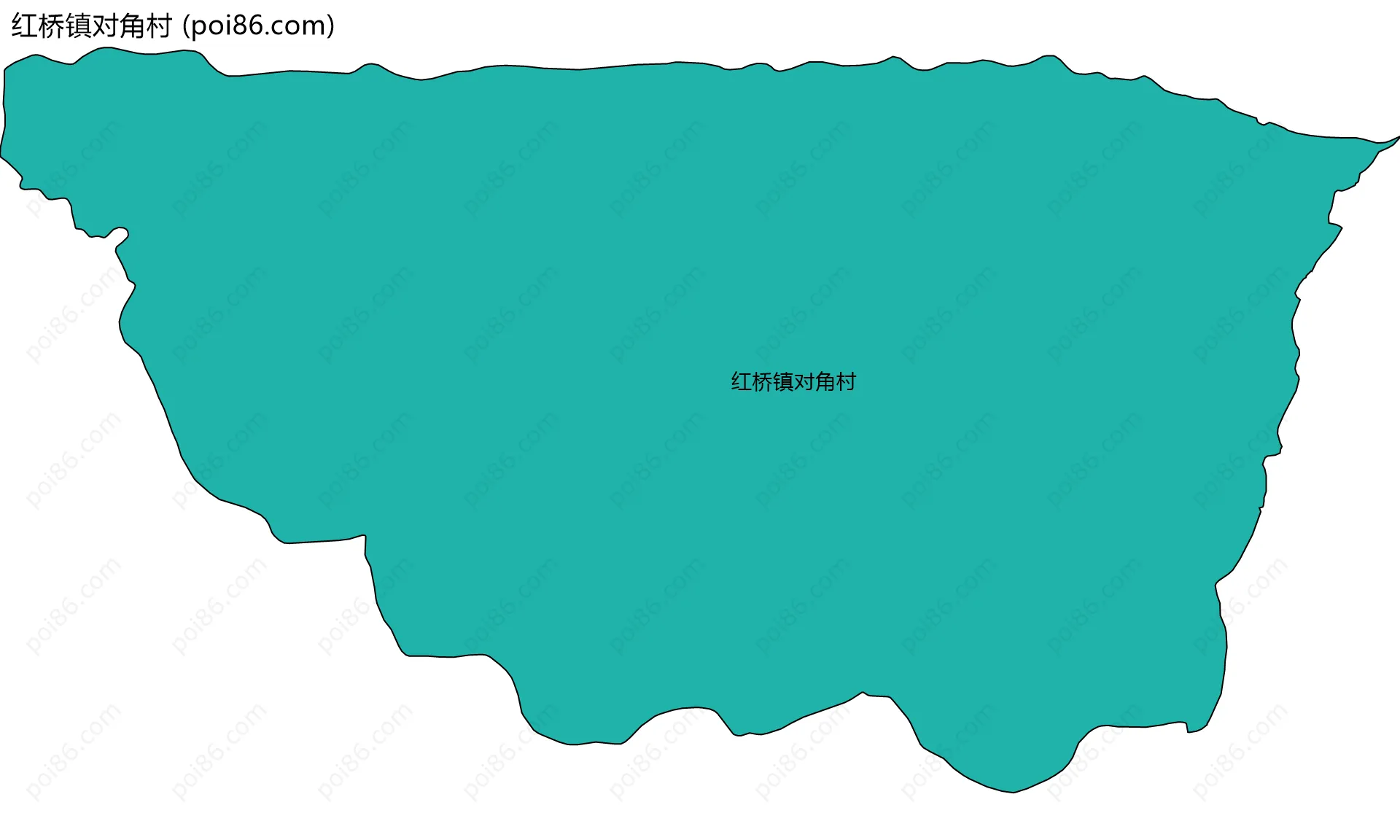 红桥镇对角村边界地图
