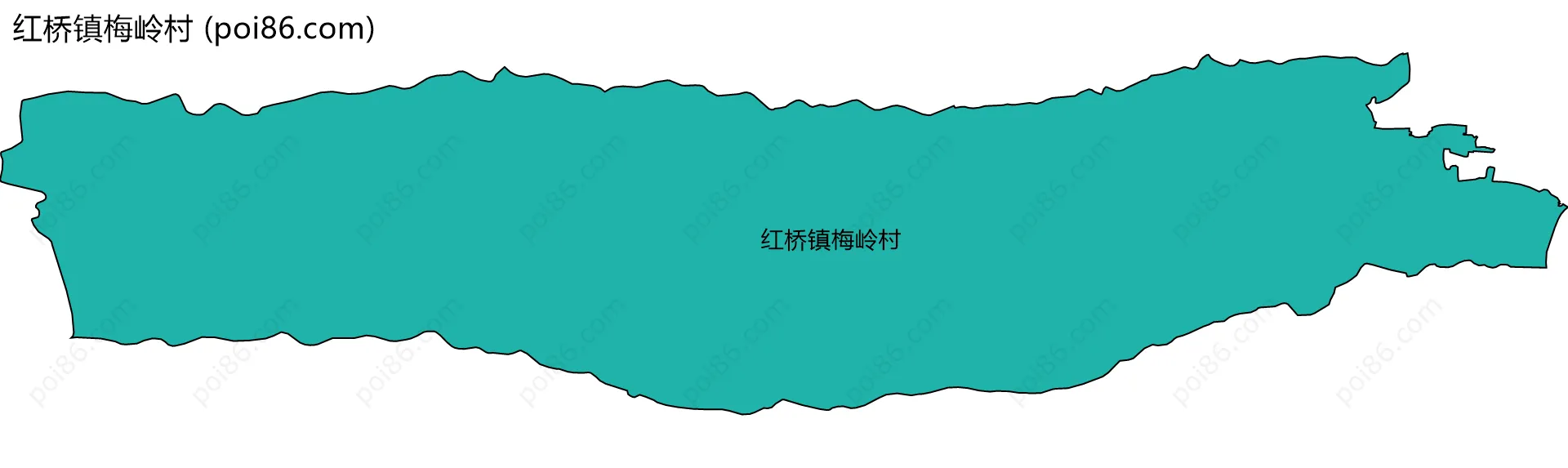 红桥镇梅岭村边界地图